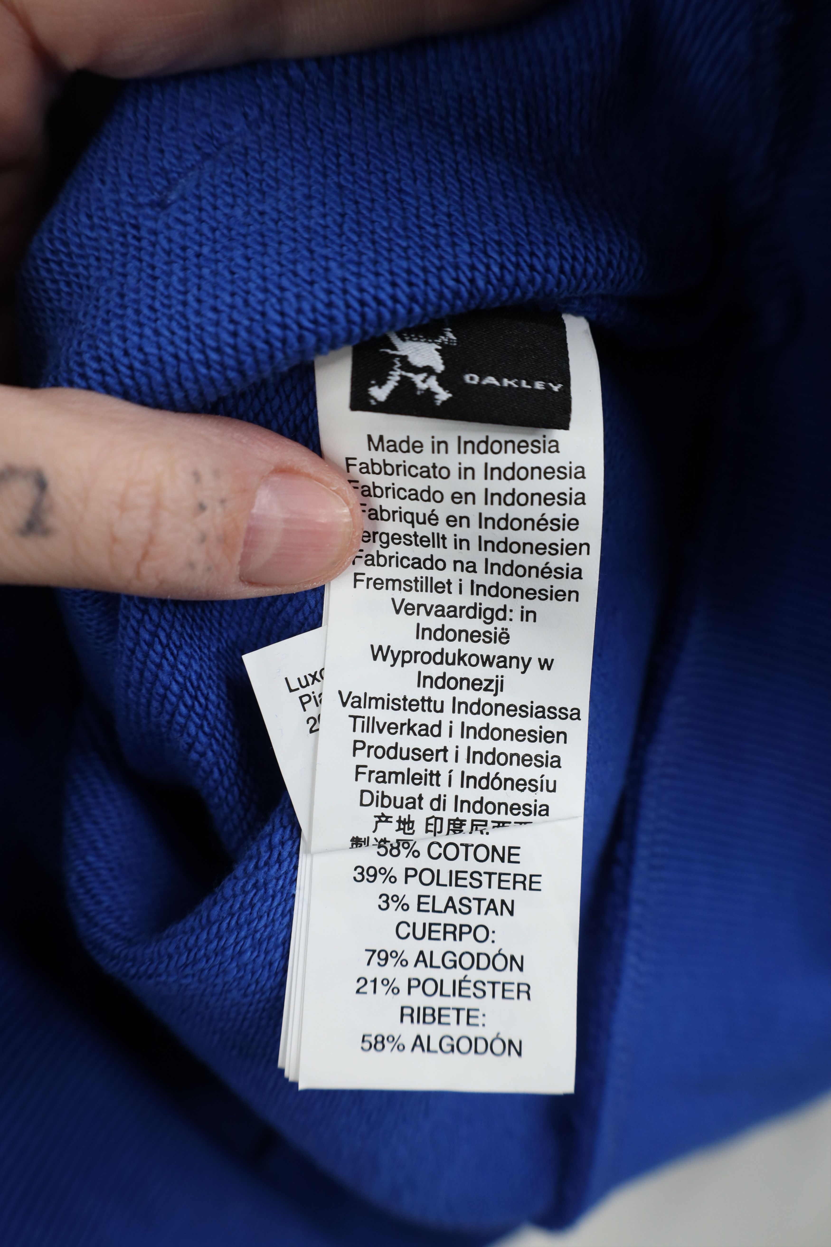 Oakley Vintage Y2K Oakley Spell Big Logo French Terry Hoodie Blue Size US L / EU 52-54 / 3 - 10 Thumbnail