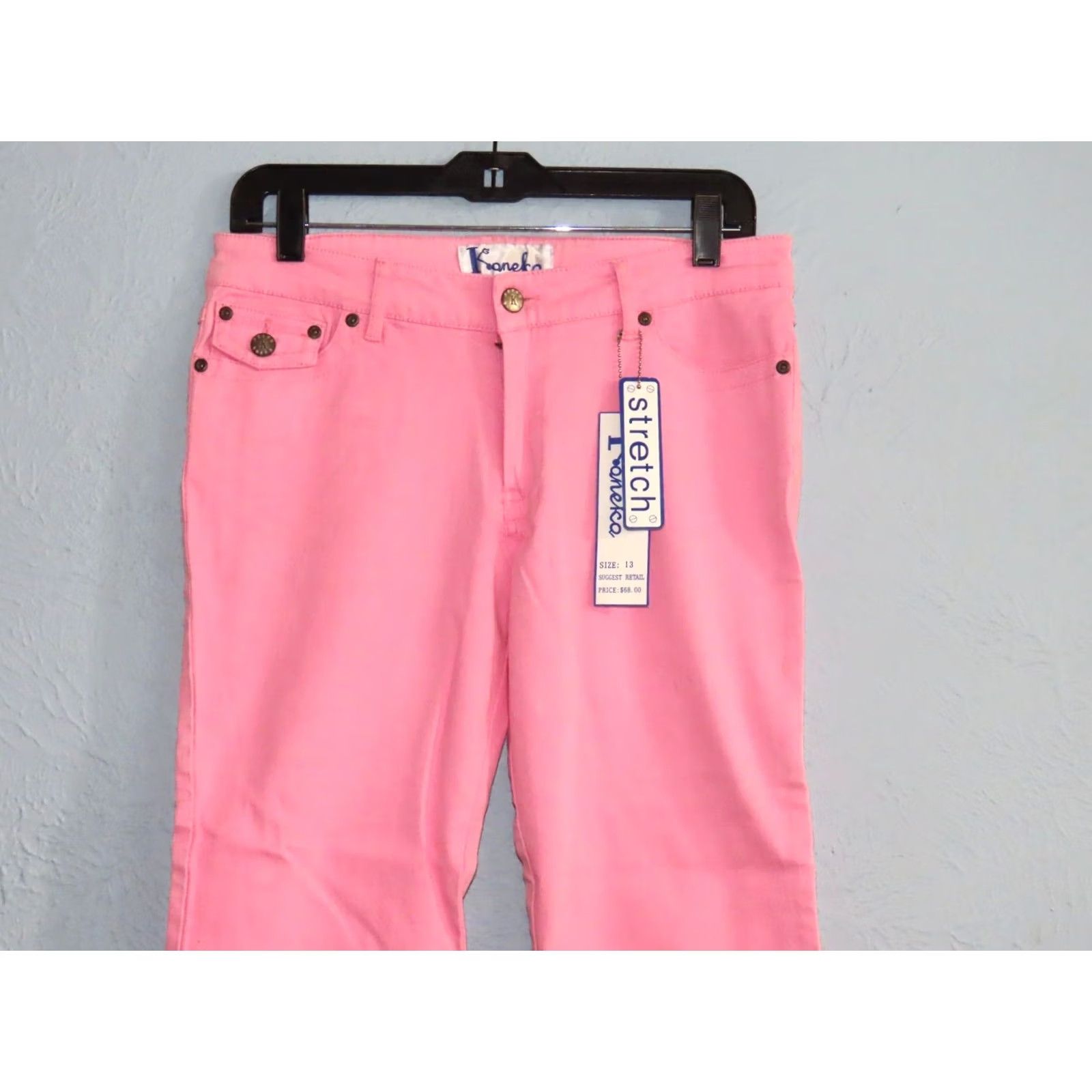 Pinko Kaneka Jeans Pink Stretch Capri Women's 13 Regular 32 in Inseam 20 in NWT Capri Pants Pink Capris Jeans Womens Regular 13 NWT Size 34" / US 12 / IT 48 - 3 Thumbnail