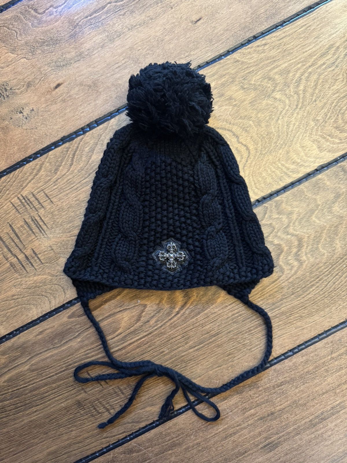 Chrome Hearts Chrome Hearts 3rd Eye Filigree Plus Pom Wool Knit Beanie Size ONE SIZE - 1 Thumbnail