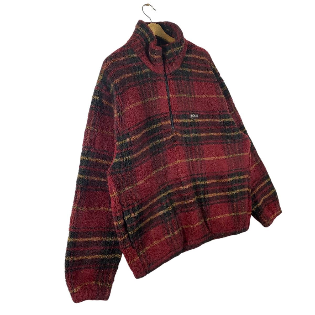 Vintage × Woolrich Woolen Mills Vintage Woolrich Tartan Plaid Half Zip Fleece Size US XL / EU 56 / 4 - 3 Thumbnail
