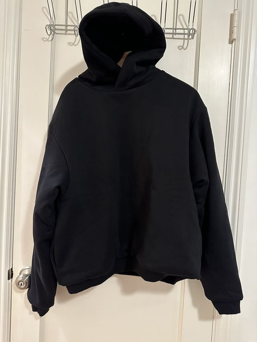 Rue Porter Rue Porter BOXY DOUBLE LAYER BIG FACE HOODIE - BLACK | Grailed