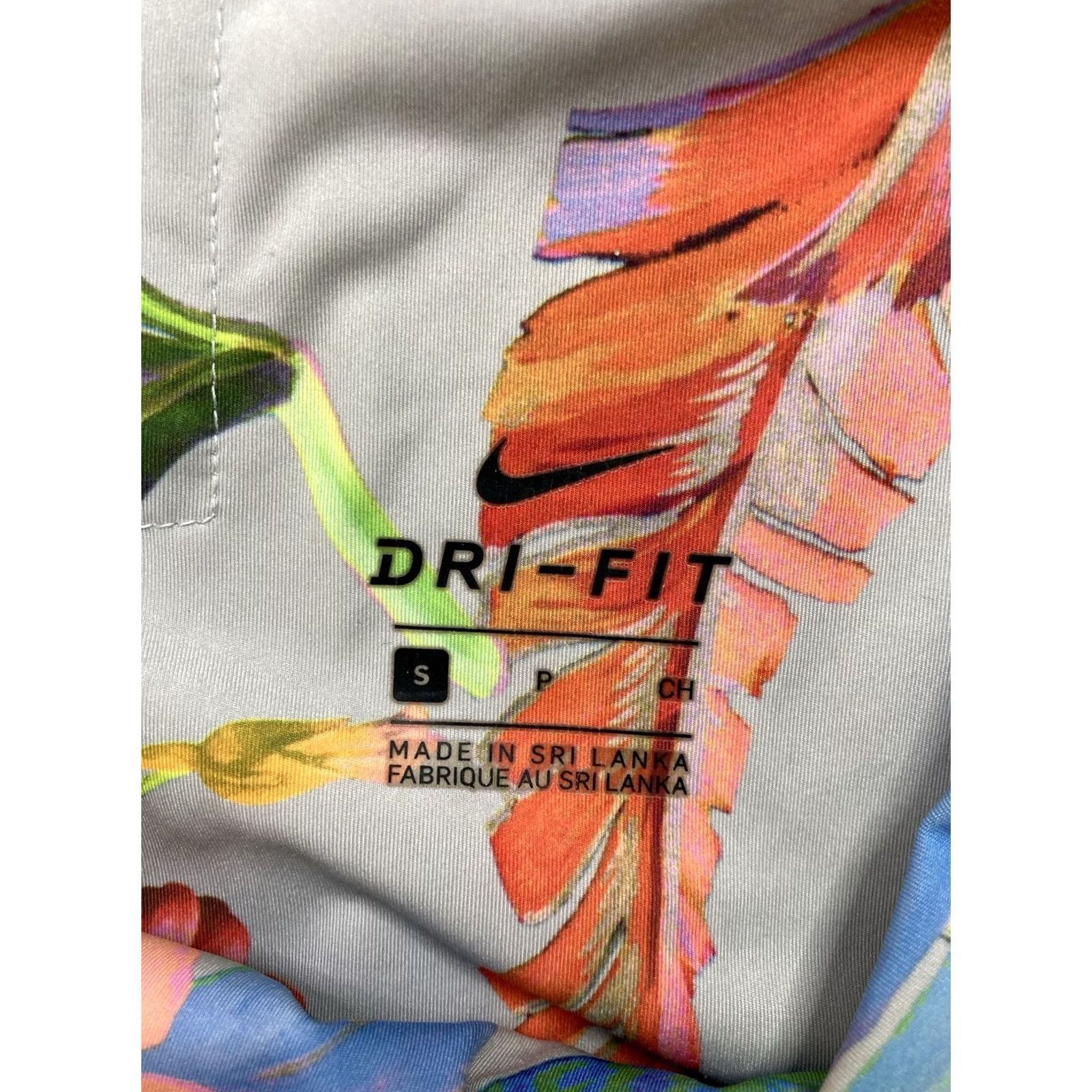Nike VINTAGE Nike Power Floral Print 7/8 Training Leggings Women Small Gray AR0776 043 Size 28" / US 6 / IT 42 - 5 Thumbnail