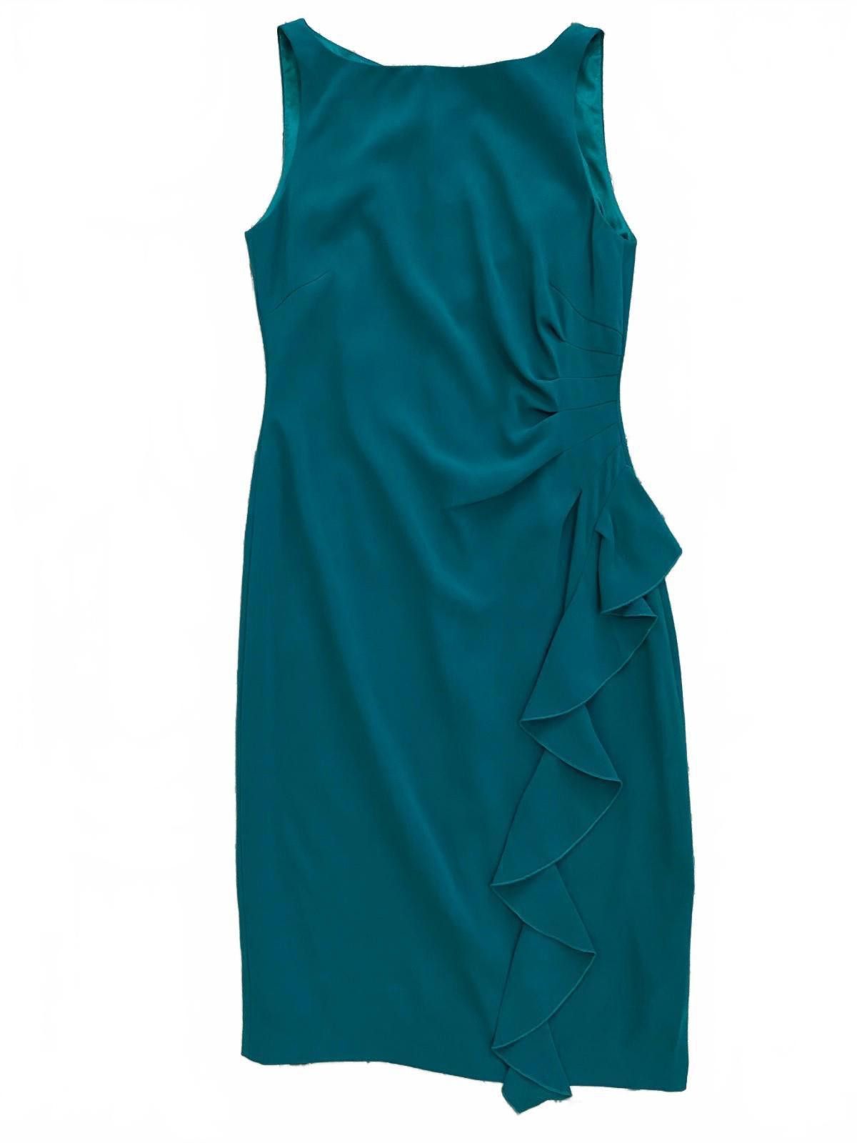 Other COAST CARE Vintage Midi Dress with Ruffles in Jade (US 8) Size M / US 6-8 / IT 42-44 - 7 Thumbnail
