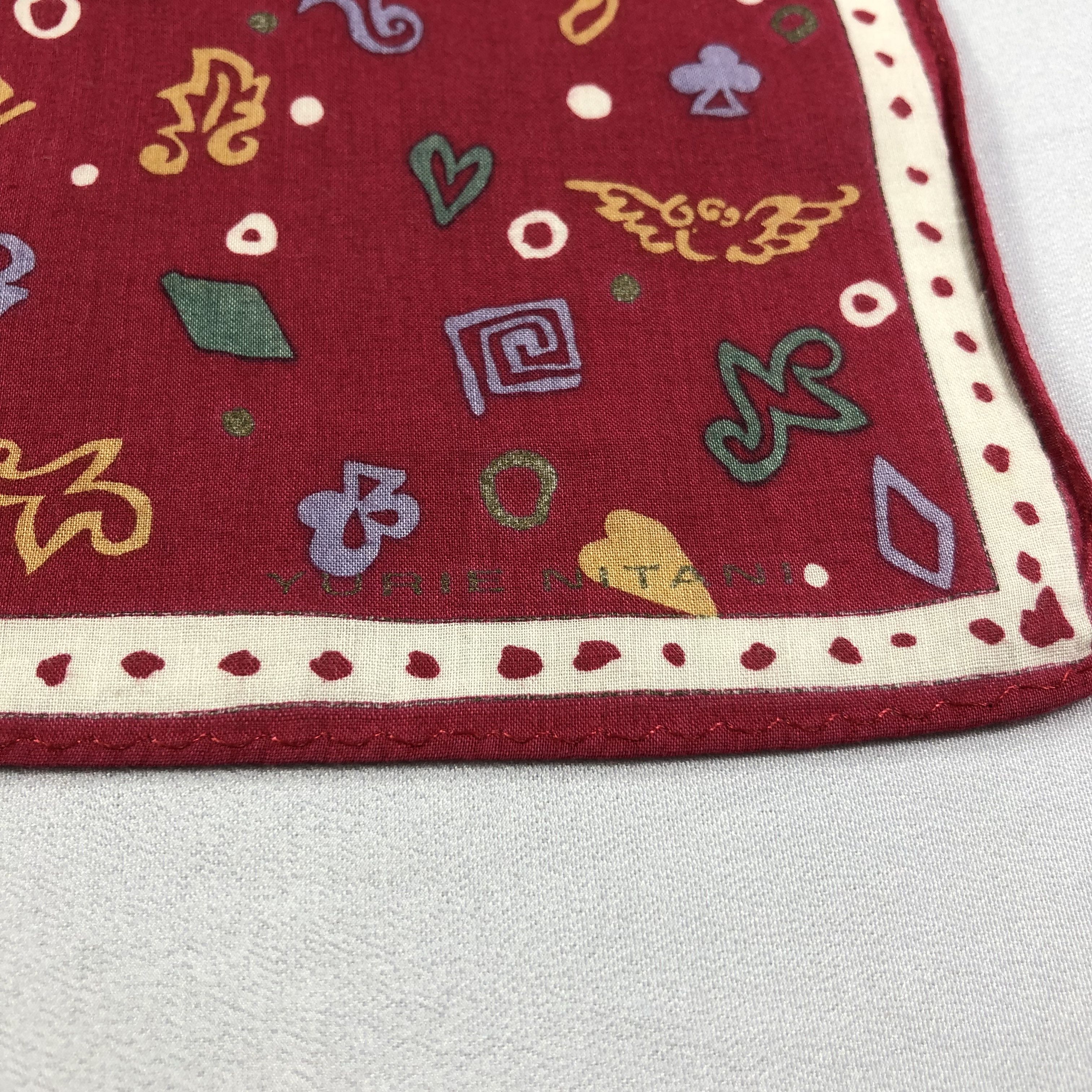 Japanese Brand × Vintage Yurie Nitani Handkerchief Neckerchief Bandana H2060 Size ONE SIZE - 4 Thumbnail
