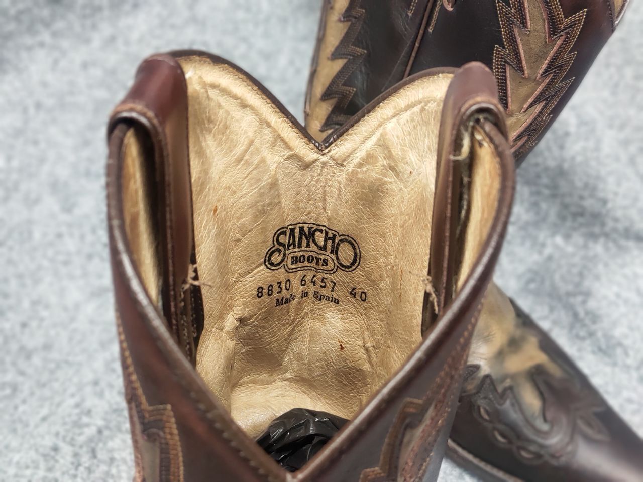 Sancho Boots Vintage Sancho Boots Leather embroidered Western Cowboy Size US 7.5 / EU 40-41 - 17 Thumbnail
