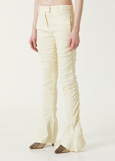 Acne Studios o1y0725 Casual Pant in Cream Size 26" / US 2 / IT 38 - 2 Thumbnail
