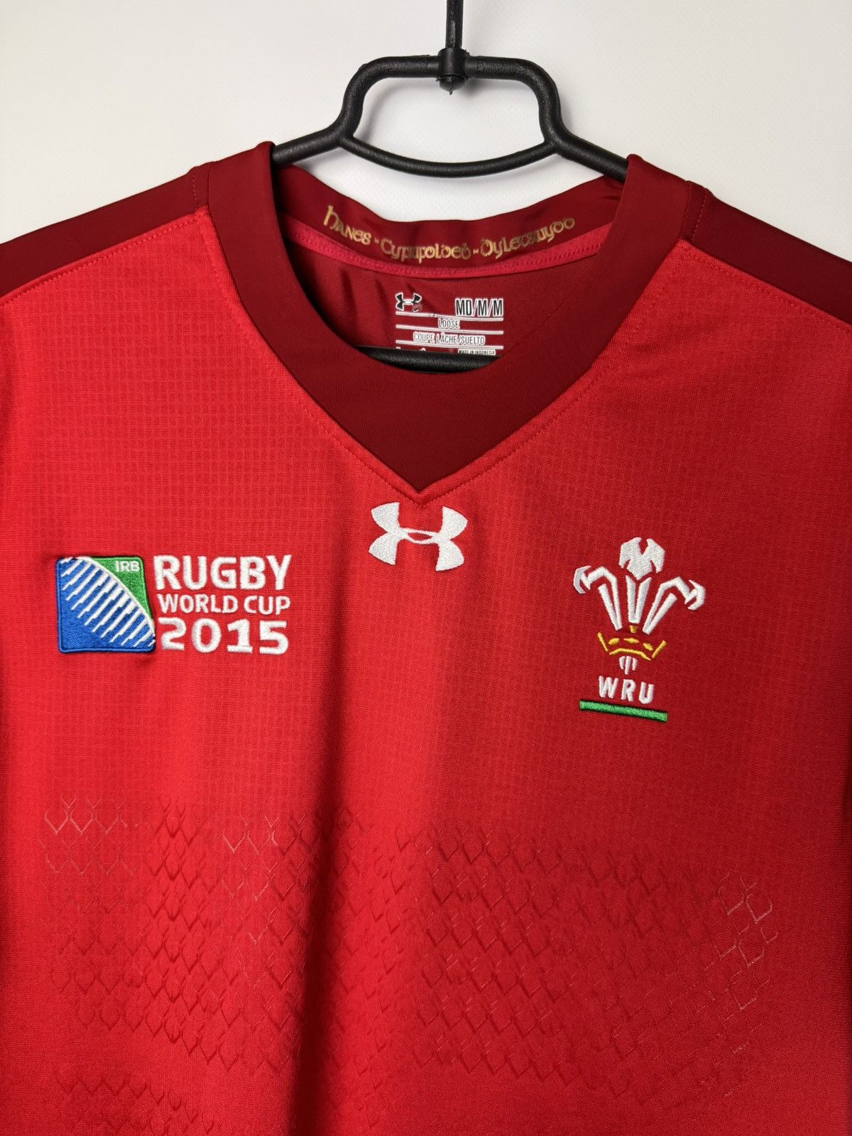 Under Armour WRU Wales World Cup 2015 Home Rugby Union Shirt Jersey Size US M / EU 48-50 / 2 - 3 Thumbnail