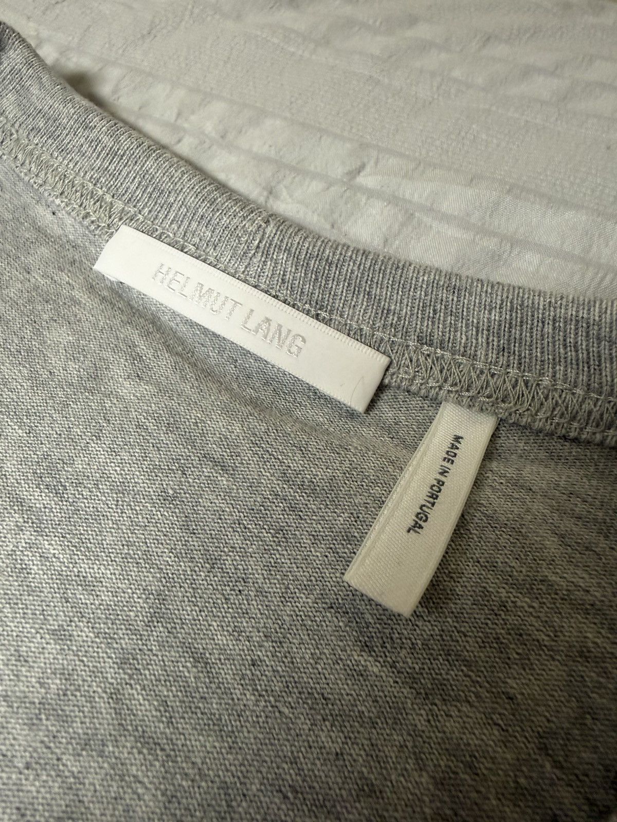 Helmut Lang Helmut Lang Grey Core Tee Size US L / EU 52-54 / 3 - 4 Thumbnail