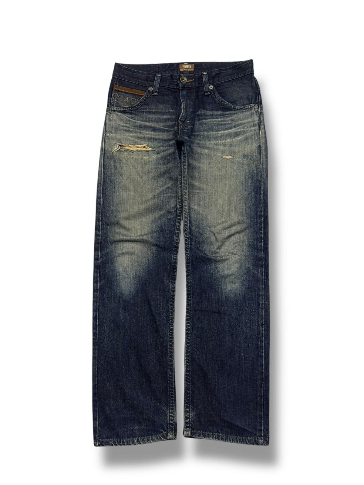 Edwin EDWIN 00s EVS403 Exclusive Vintage Japan Made Denim Jeans 33 Size US 33 - 2 Thumbnail