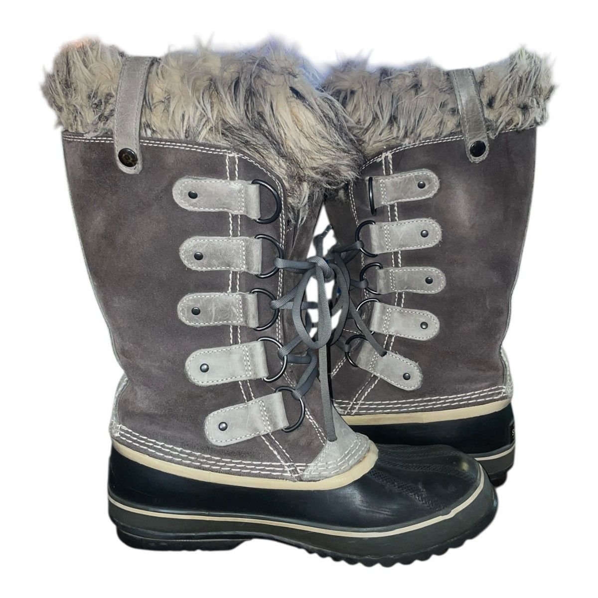 SOREL Sorel Joan of Arctic Gray Suede Tall Winter Boots Women's Size US 9 / IT 39 - 4 Thumbnail