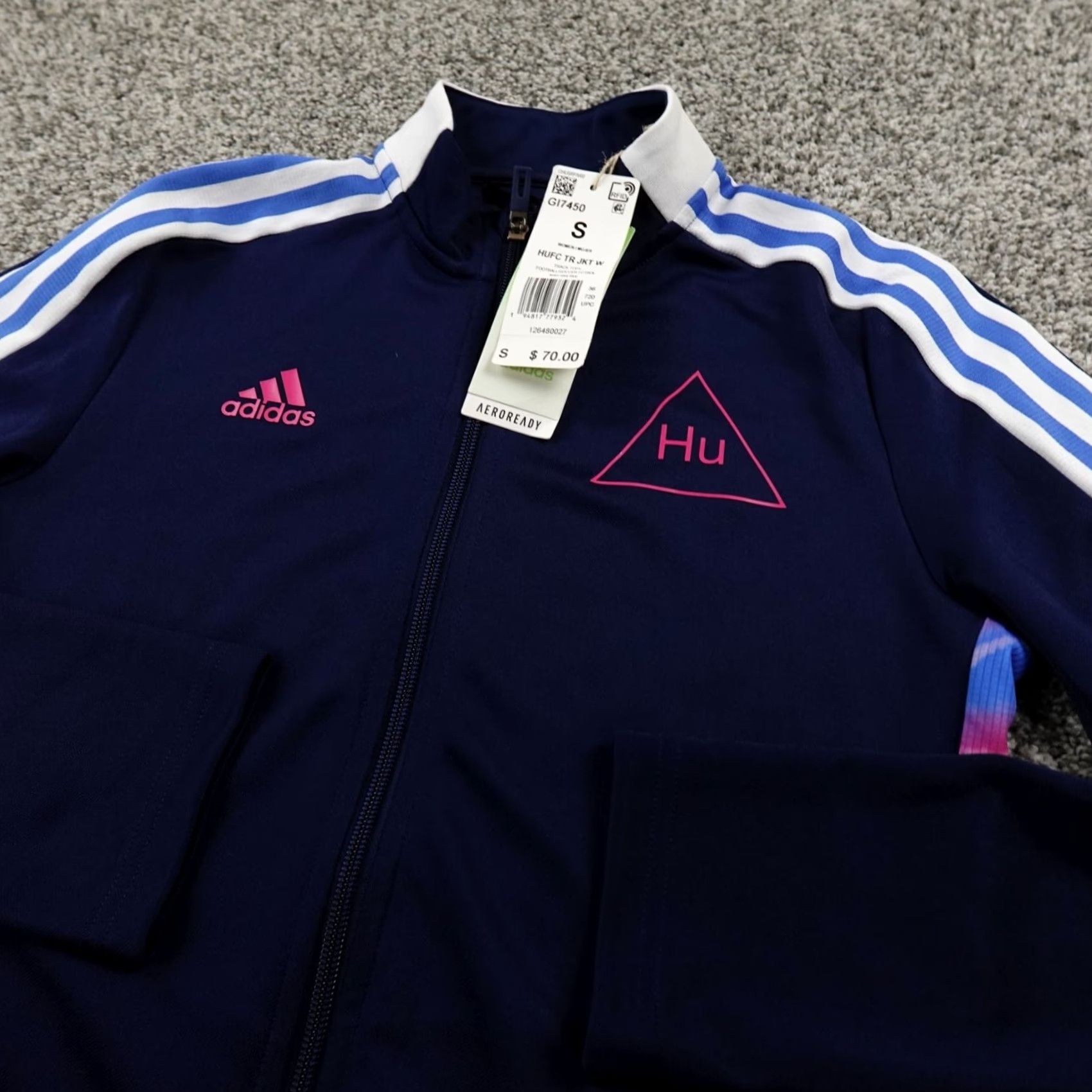 Adidas adidas Jacket Womens S Blue Pharrell Williams Human Race Aeroready Full Zip TracK Size S / US 4 / IT 40 - 3 Thumbnail