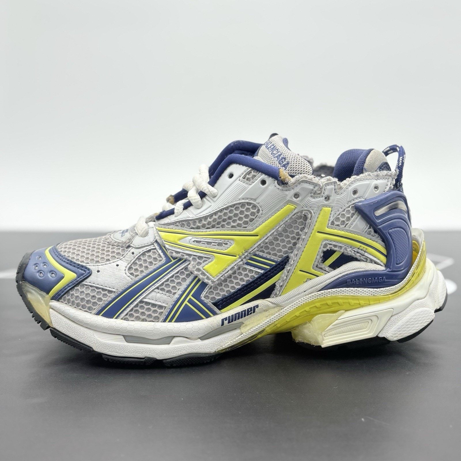 Balenciaga Balenciaga Runner ' White Blue Yellow ' | GOOD CONDITION! Size US 8 / EU 41 - 8 Thumbnail