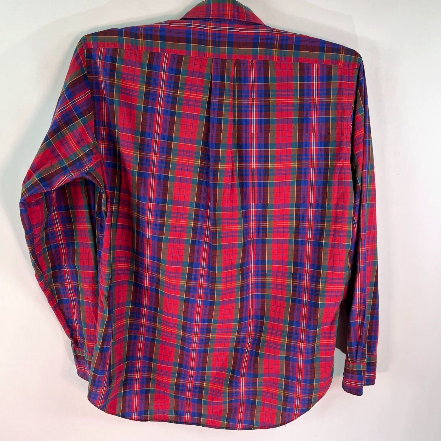 Chaps Chaps Ralph Lauren Plaid Button-Down Shirt Men’s Regular Fit Size L Red Blue Casual Size US L / EU 52-54 / 3 - 6 Thumbnail