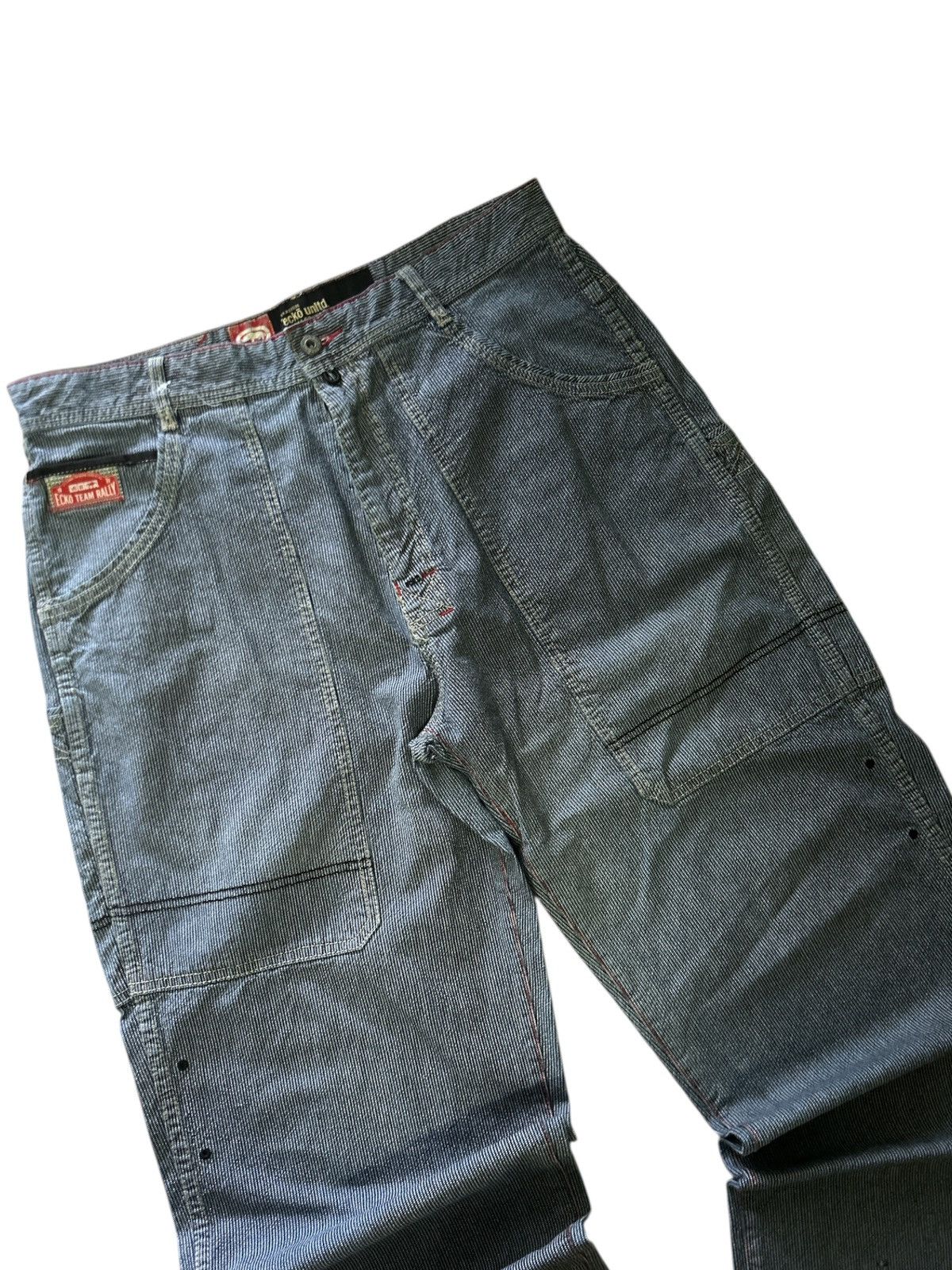 Ecko Unltd. Vintage Y2K Ecko Unltd. Denim Foundry Pinstripe Dark Blue Size US 34 / EU 50 - 2 Thumbnail