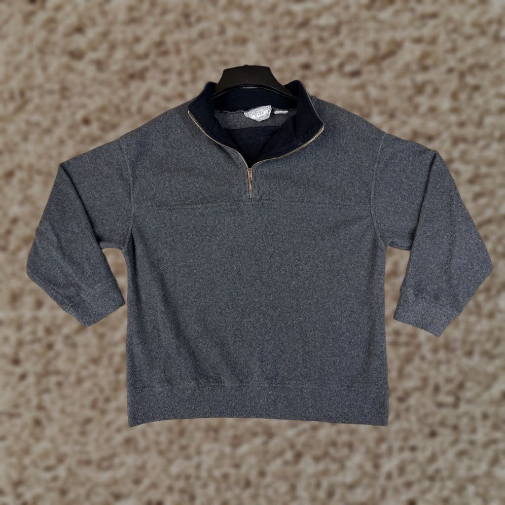 Vintage Justin A'llen XTRA Mens 1/4 Zip Sweater Shirt Casual Dark Heather Gray Fall Winter Spring All Seasons Size US S / EU 44-46 / 1 - 1 Thumbnail