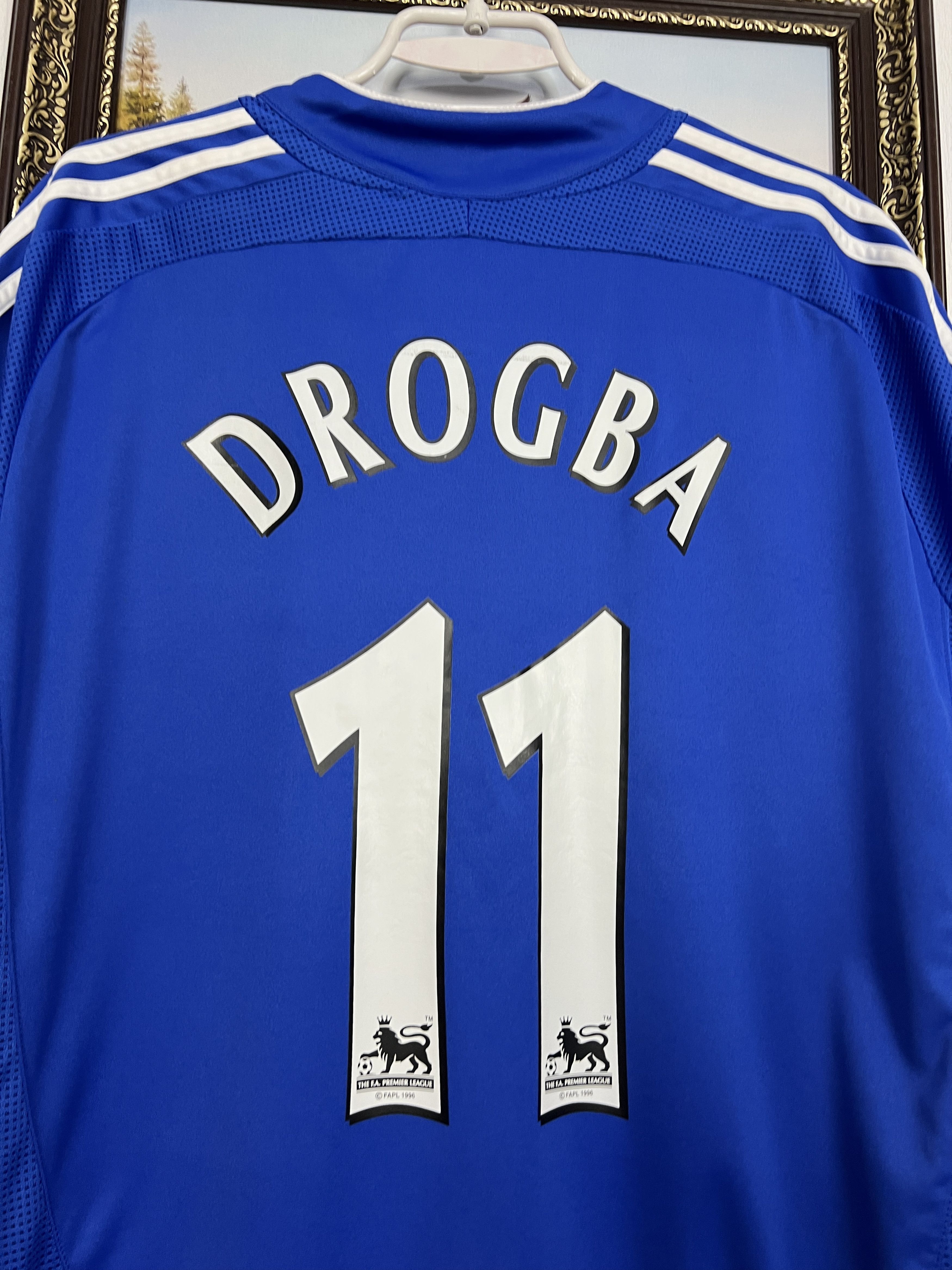 Adidas Chelsea football shirt 2006 Soccer #11 Drogba Jersey Trikot Size US XL / EU 56 / 4 - 10 Thumbnail