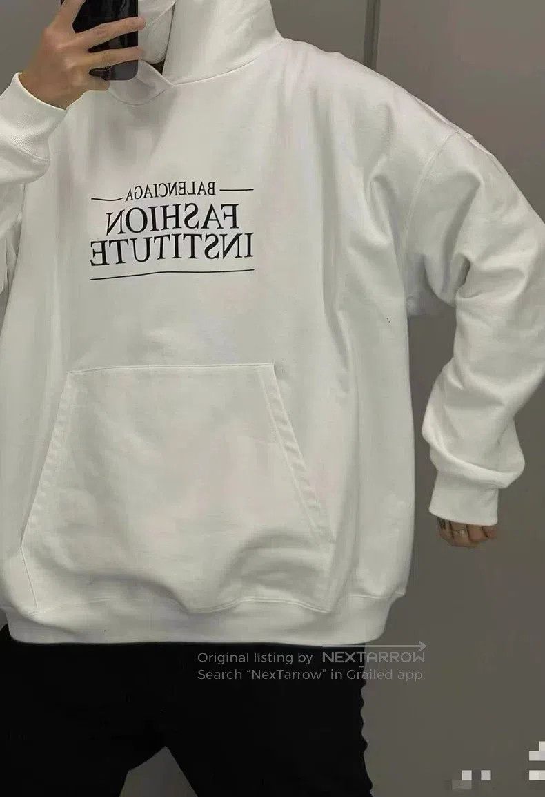 Balenciaga Balenciaga Front and Back Slogan Hoodie Sweatshirt Size US XS / EU 42 / 0 - 8 Thumbnail