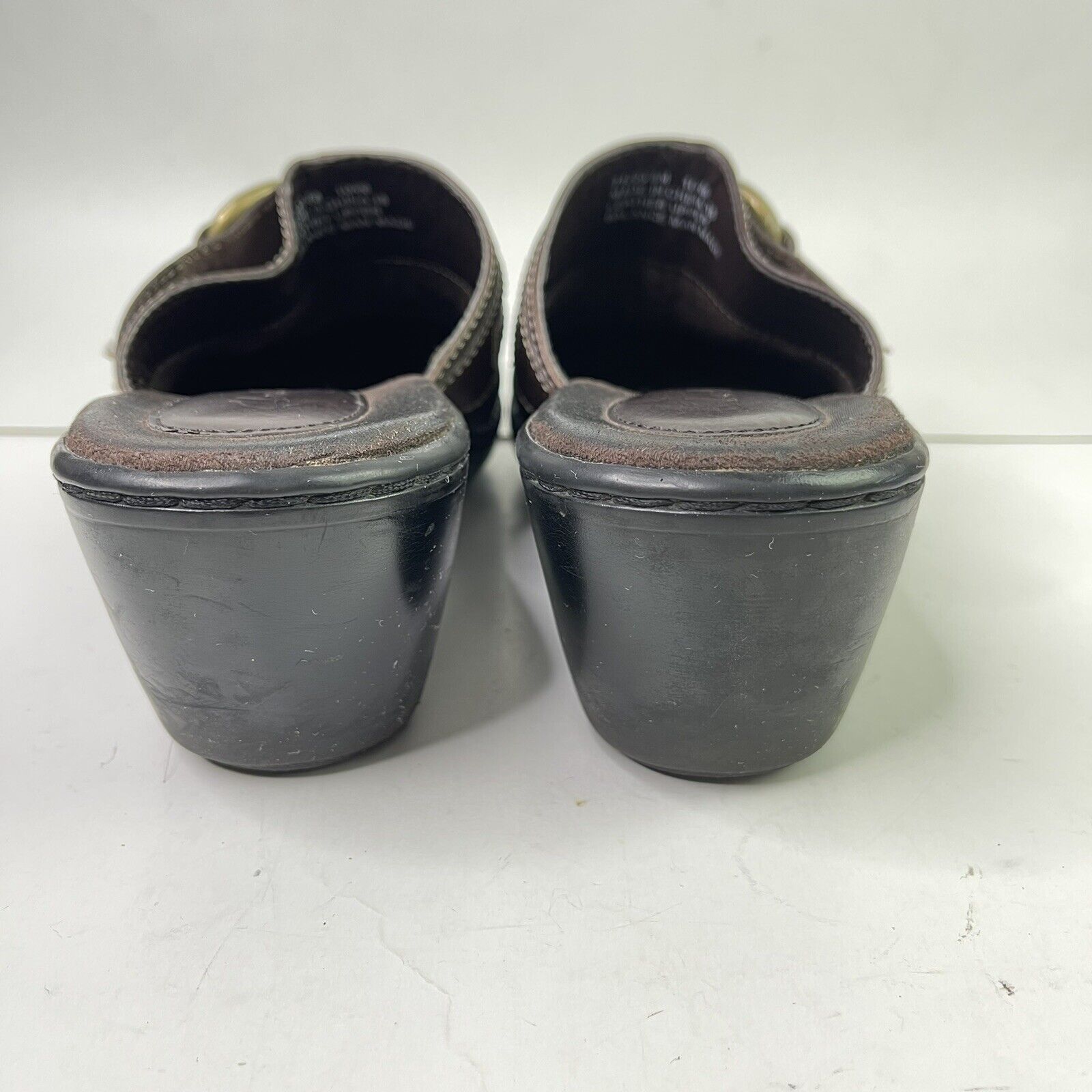 Clarks Clarks Women Clogs Brown Comfort Shoes Sz 8 M Heel Leather Size US 8 / IT 38 - 4 Thumbnail