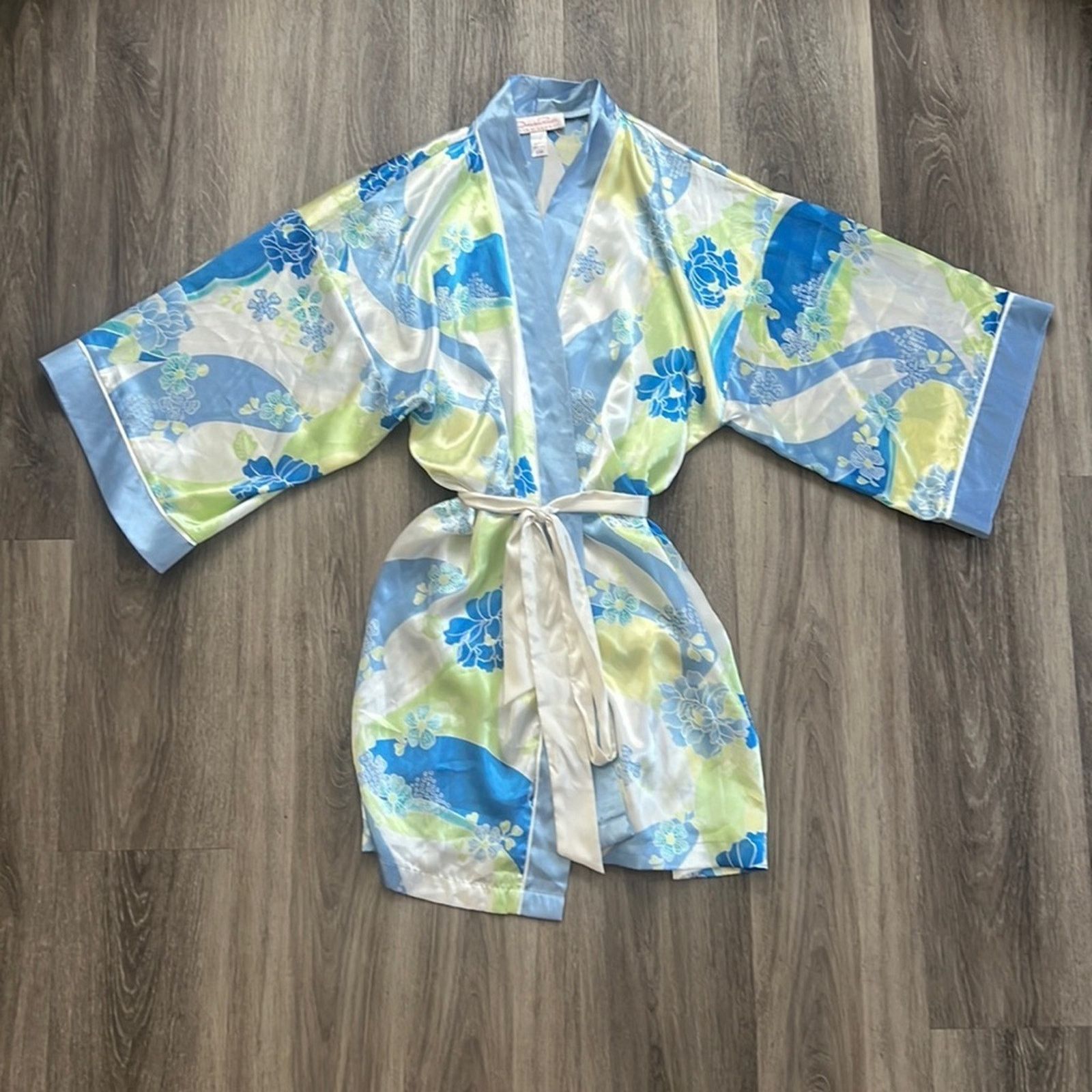 Oscar De La Renta Óscar De la Renta Satin Floral Robe Sleepwear Size S/M Size ONE SIZE - 1 Thumbnail