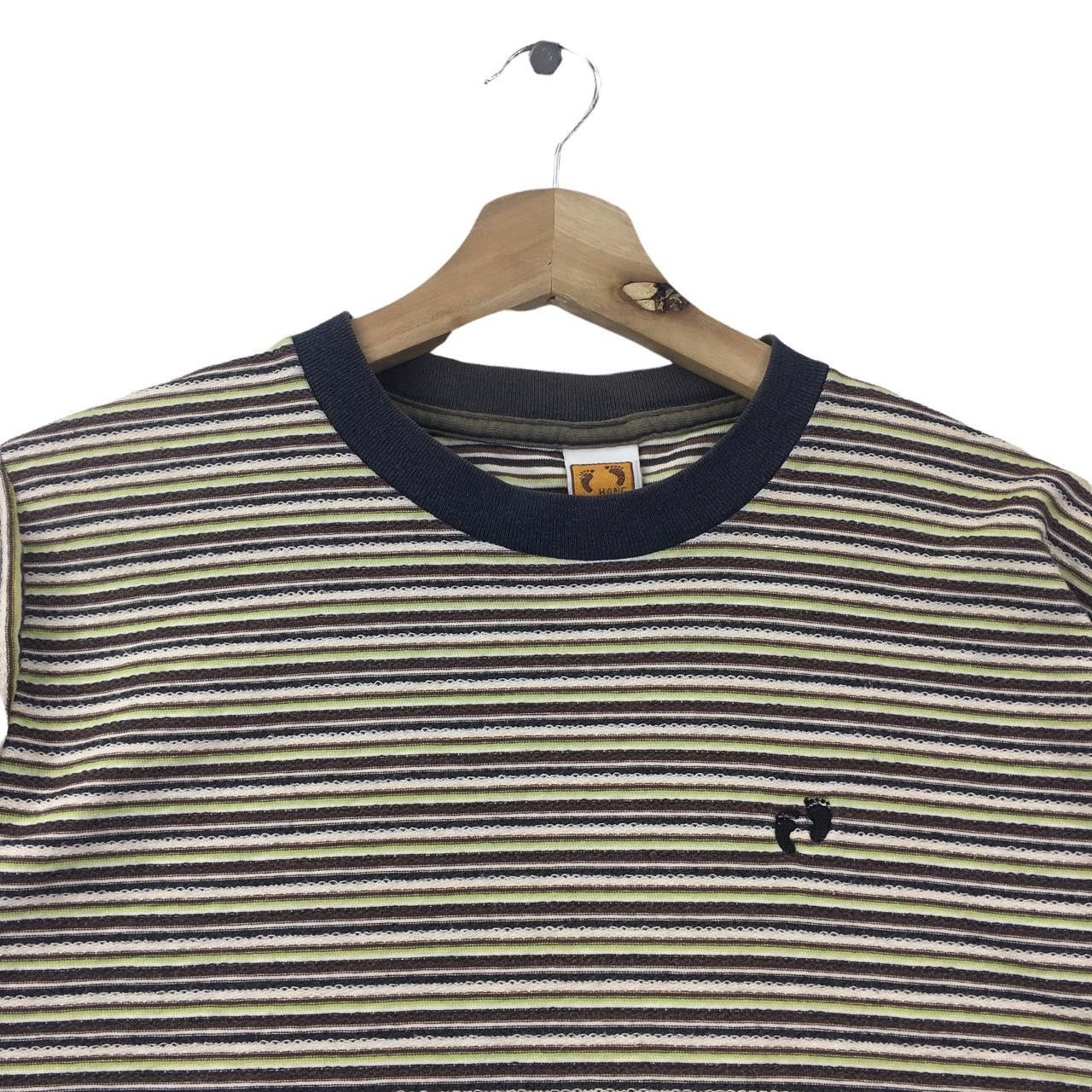 Hang Ten Vtg 80’ HANG TEN Surfing Hawaii Striped Green Tee Shirt Size US M / EU 48-50 / 2 - 2 Thumbnail