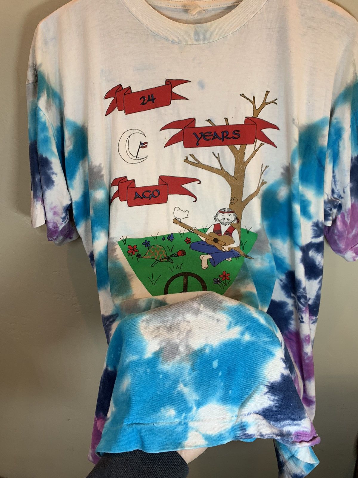 Band Tees × Vintage *RARE* Vintage 90’s Woodstock Festival Khalil Gibran T-Shirt Size US L / EU 52-54 / 3 - 5 Thumbnail