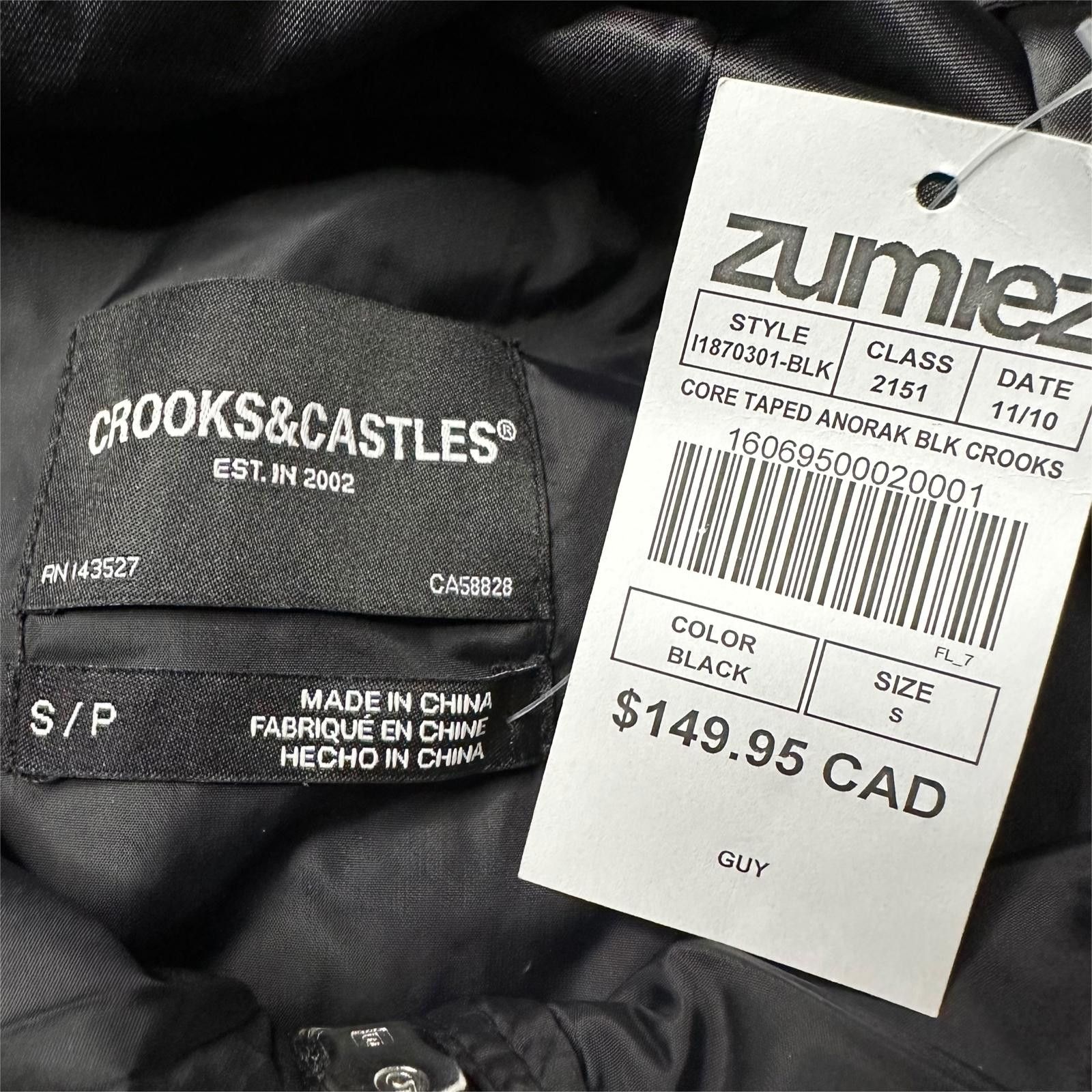 Crooks & Castles NWT Crooks & Castles Hooded Windbreaker Jacket Black Men S Size US S / EU 44-46 / 1 - 7 Thumbnail