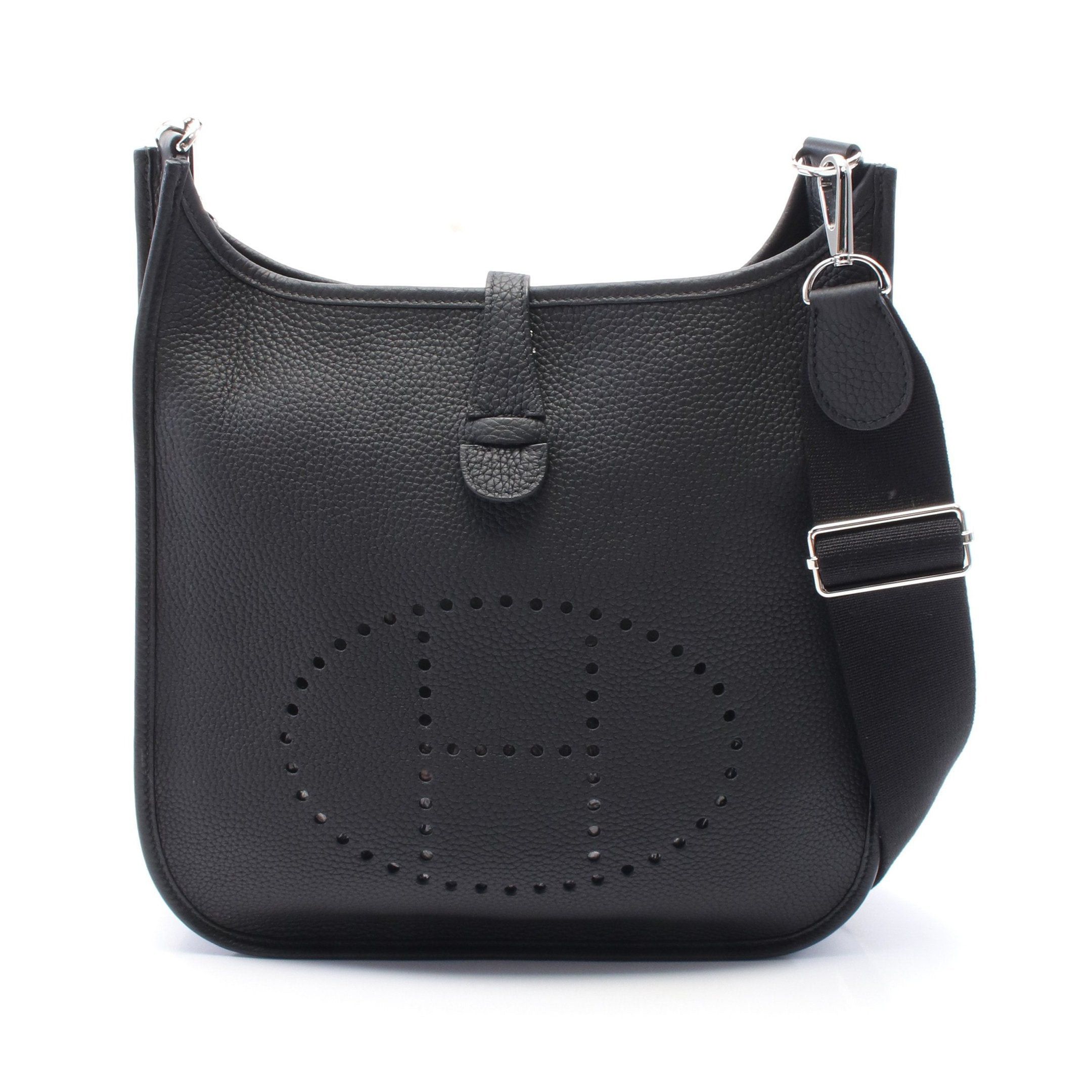 Hermes Hermes Evelyn 3 Troyes Pm Shoulder Bag Clemence Leather Black Silver Hardware U Stamp Size ONE SIZE - 1 Thumbnail