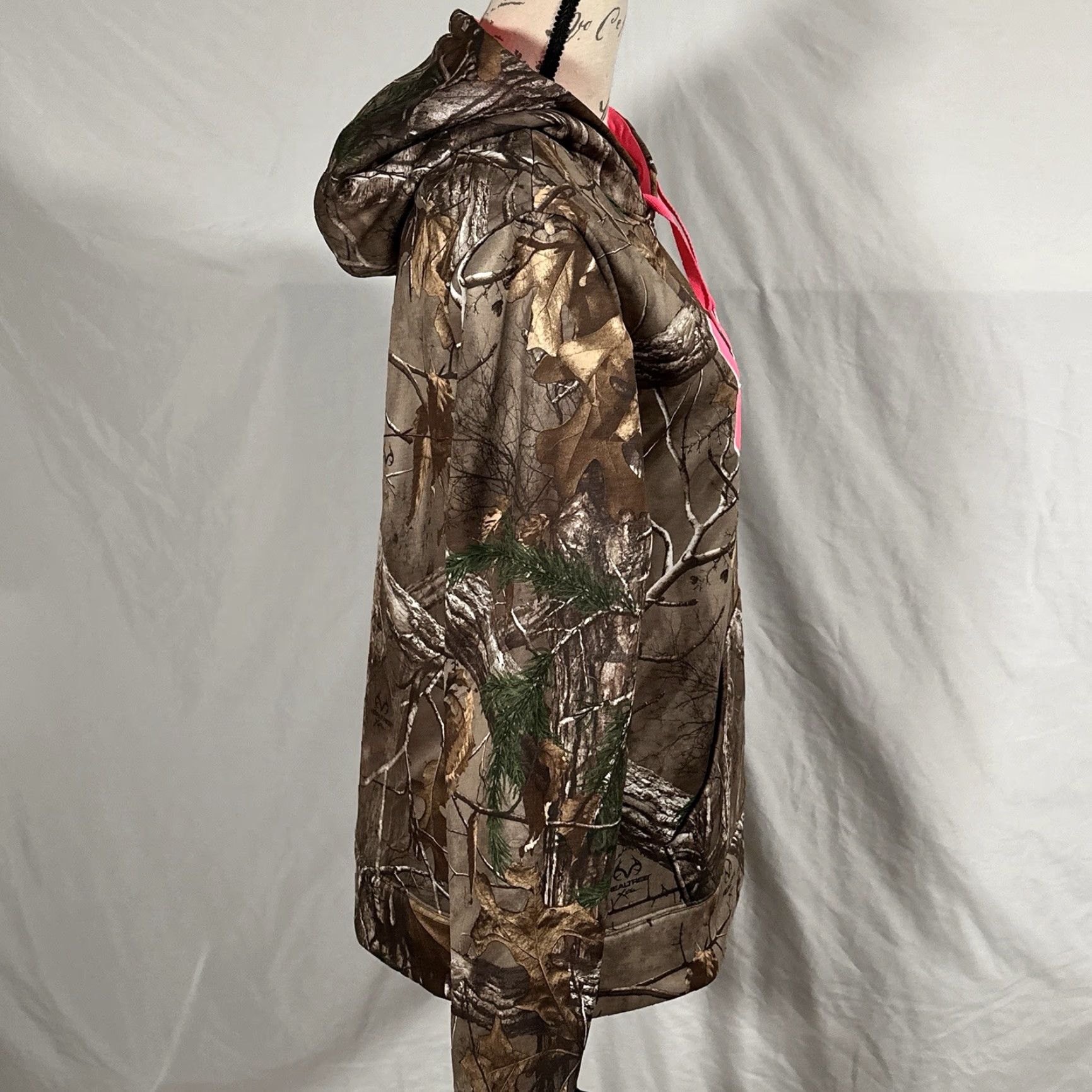 Under Armour Under Armour Boxy Camo Hoodie Womens Medium Brown Woodland UA Cold Gear Realtree Size M / US 6-8 / IT 42-44 - 4 Thumbnail