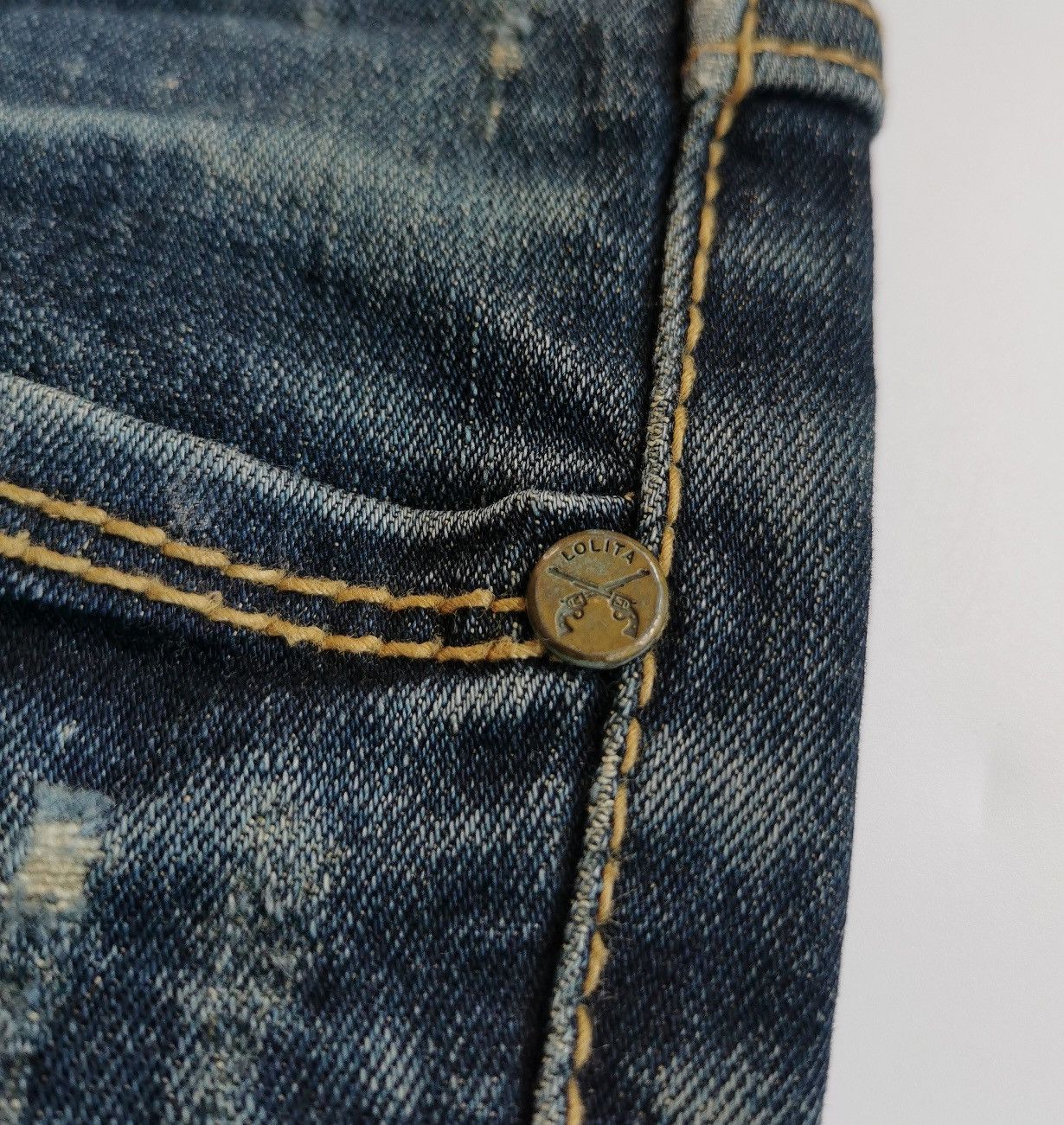 Japanese Brand Lolita Distressed Jeans Size 30" / US 8 / IT 44 - 9 Thumbnail