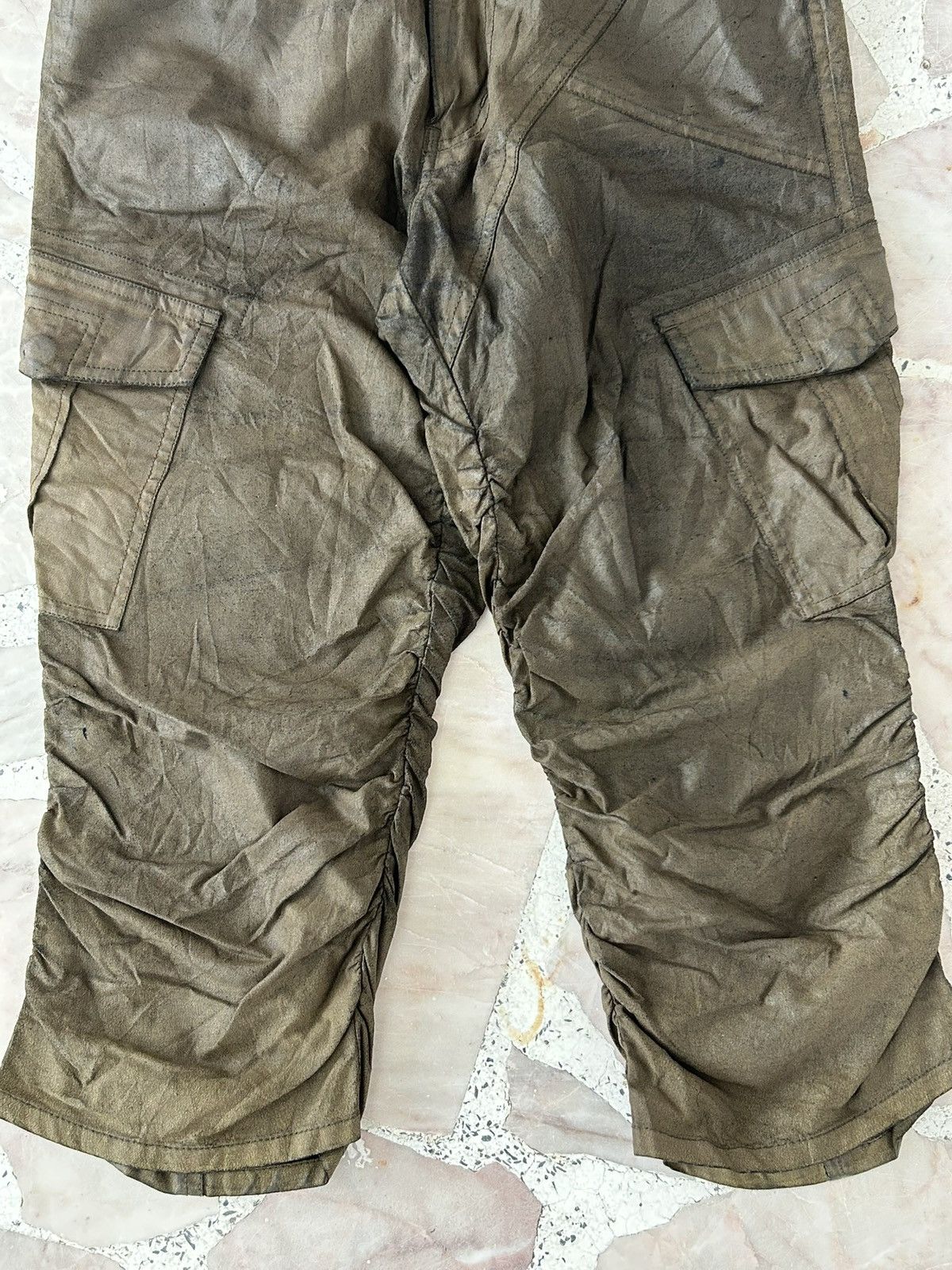 Tornado Mart Tornado Mart Japan Green Army Waxed Crop Pants Size US 30 / EU 46 - 6 Thumbnail