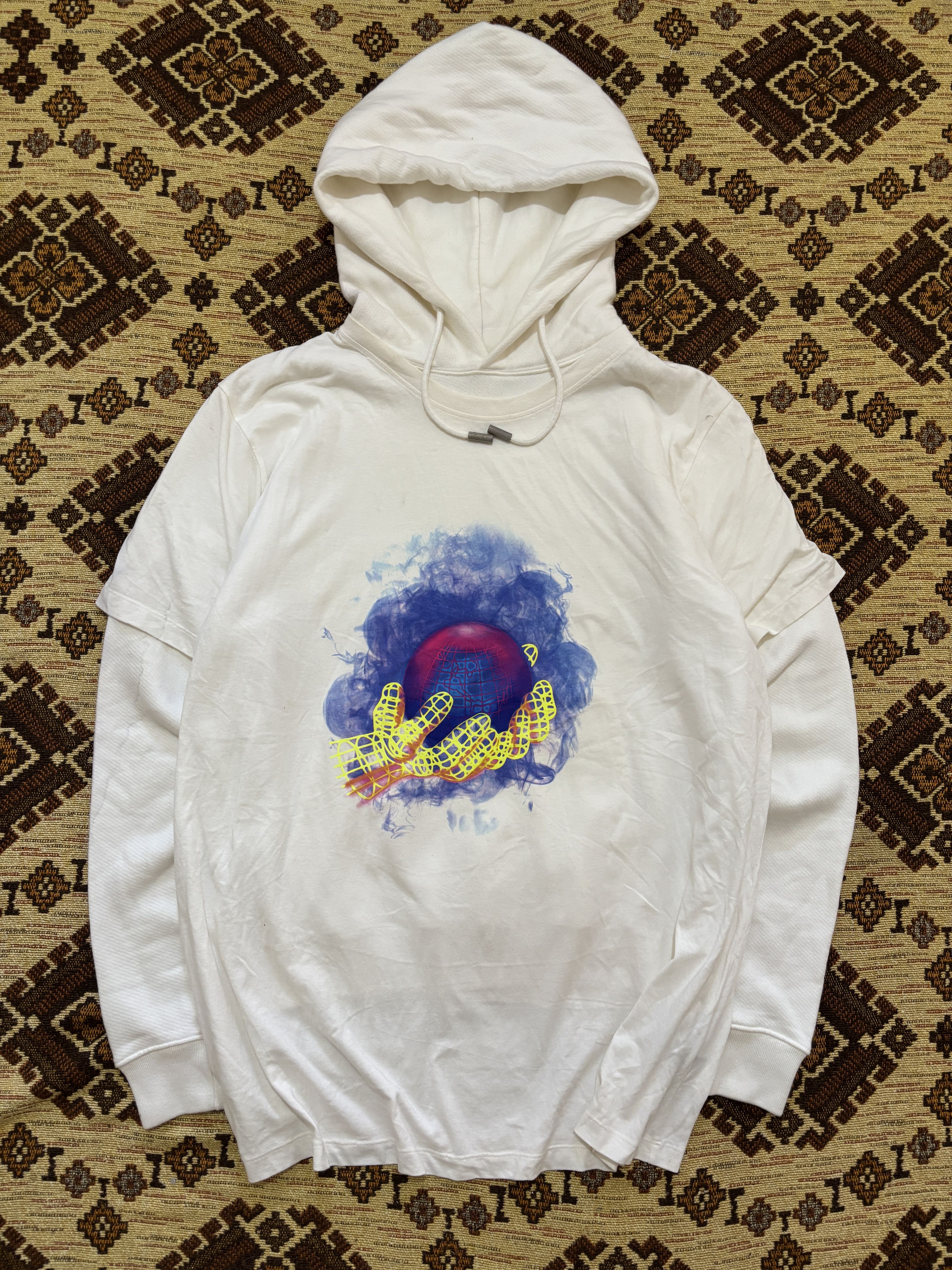 Off-White Off White Globe World Hands Hoodie Size US L / EU 52-54 / 3 - 1 Thumbnail