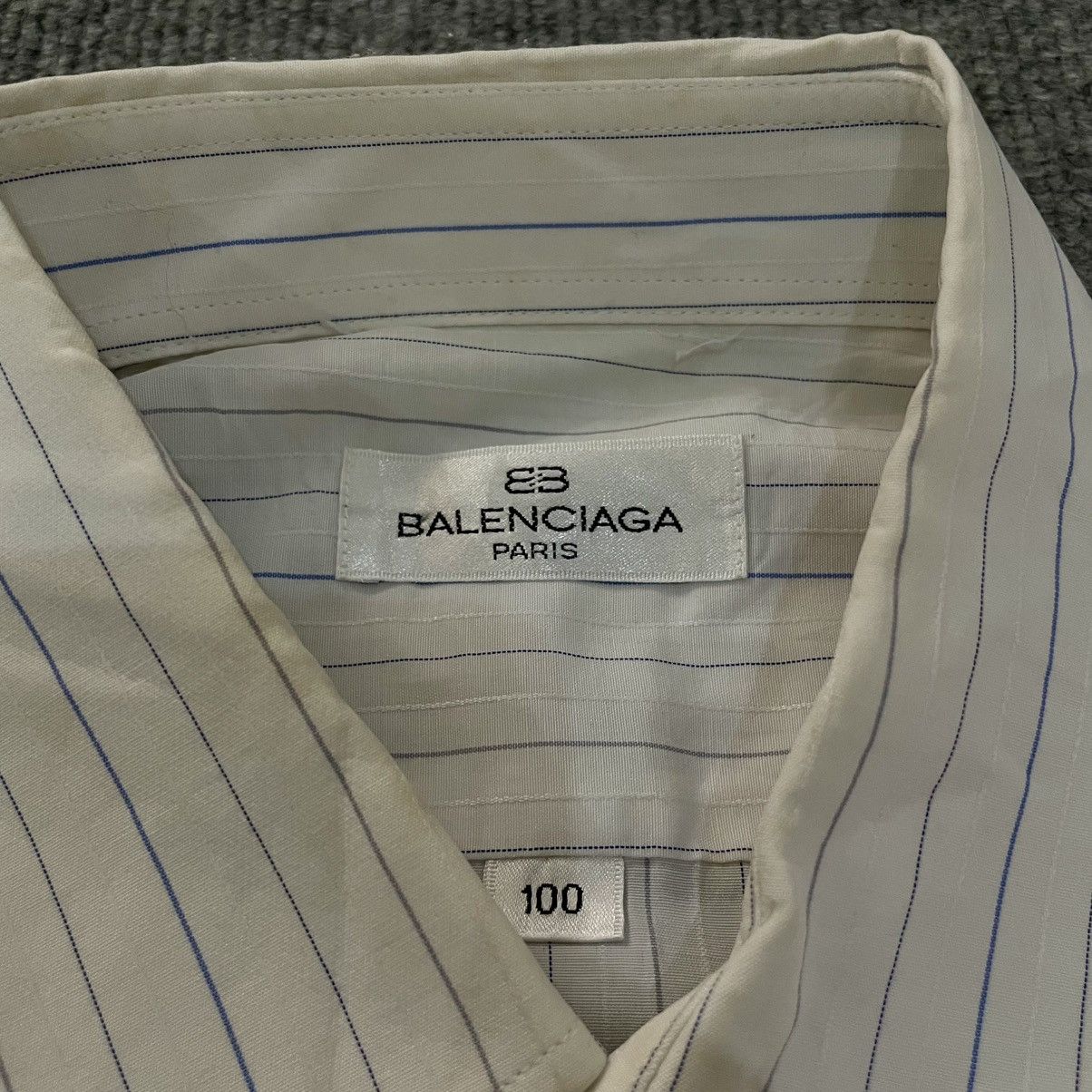 Balenciaga Balenciaga Button Up Shirt Short Sleeve Workwear Size US L / EU 52-54 / 3 - 3 Thumbnail