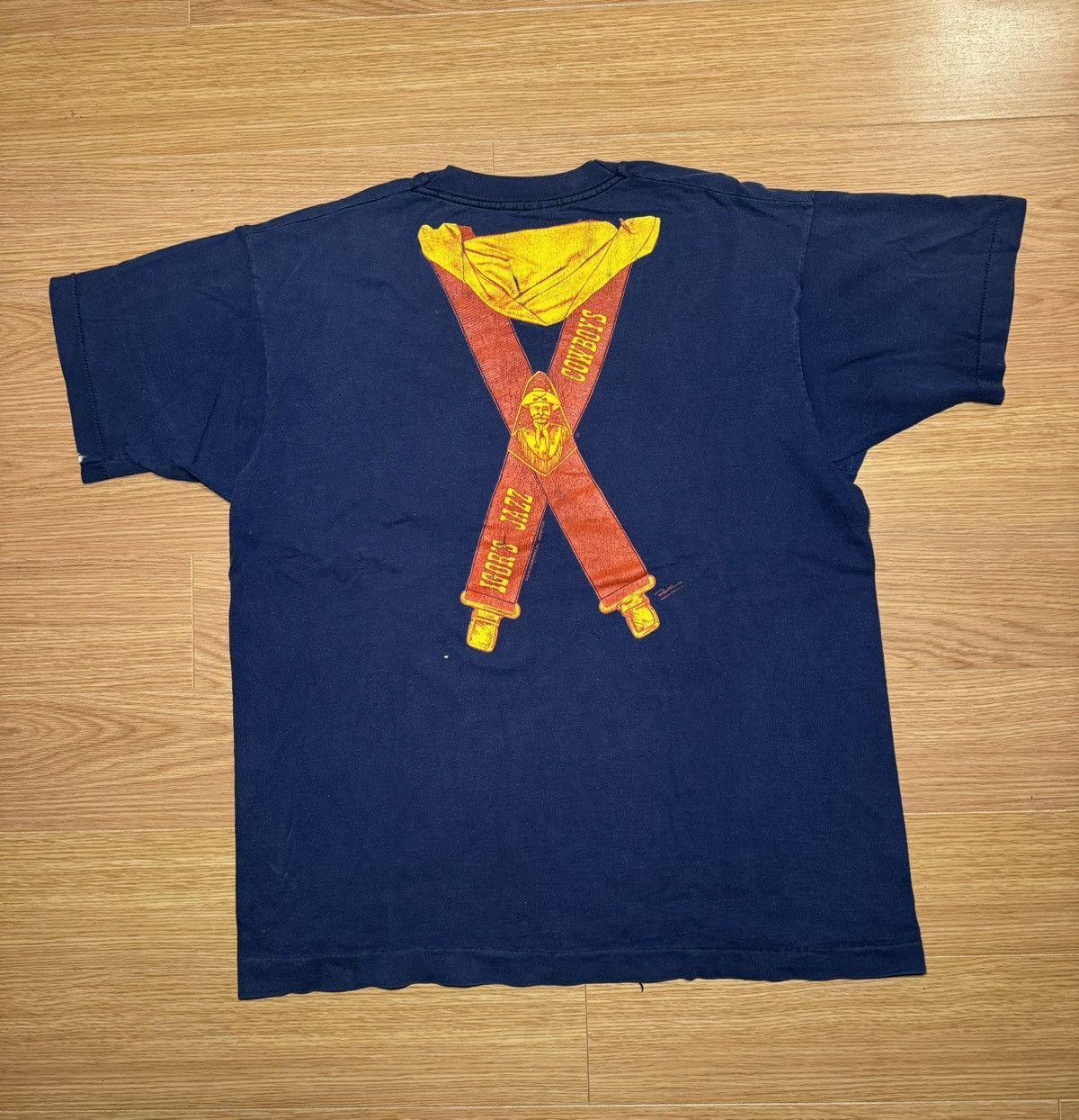 Band Tees × Fruit Of The Loom × Vintage 90s Igor’s Jazz Cowboys suspenders/bandana graphic tee rare Size US XL / EU 56 / 4 - 3 Thumbnail