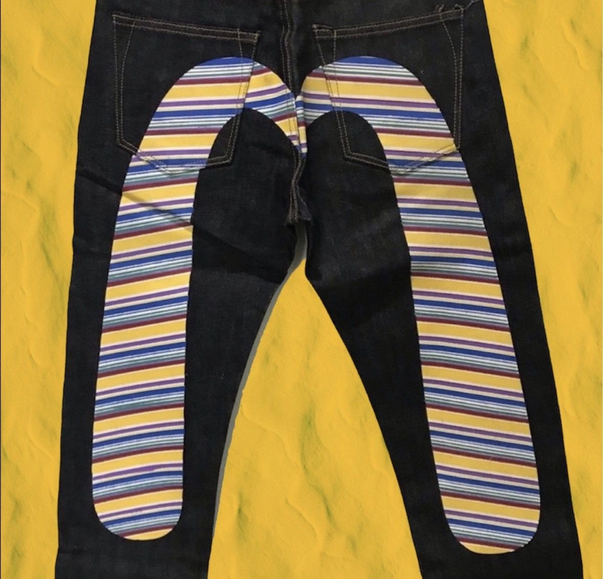 Evisu EviSu DaiCock 🪜MultiColor Selvedge Jeans 👖 Size US 31 - 3 Thumbnail