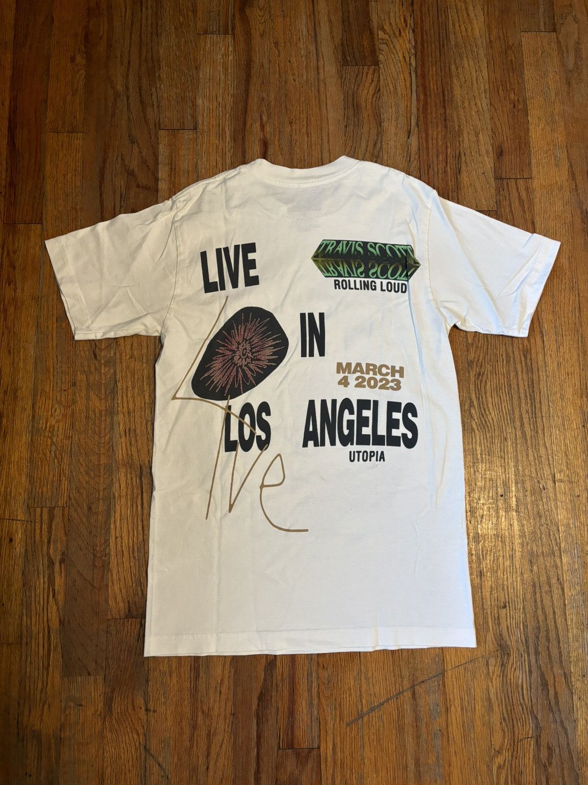 Rolling Loud × Travis Scott Travis Scott Rolling Loud LA 2023 Utopia Festival Tee Size US S / EU 44-46 / 1 - 2 Thumbnail