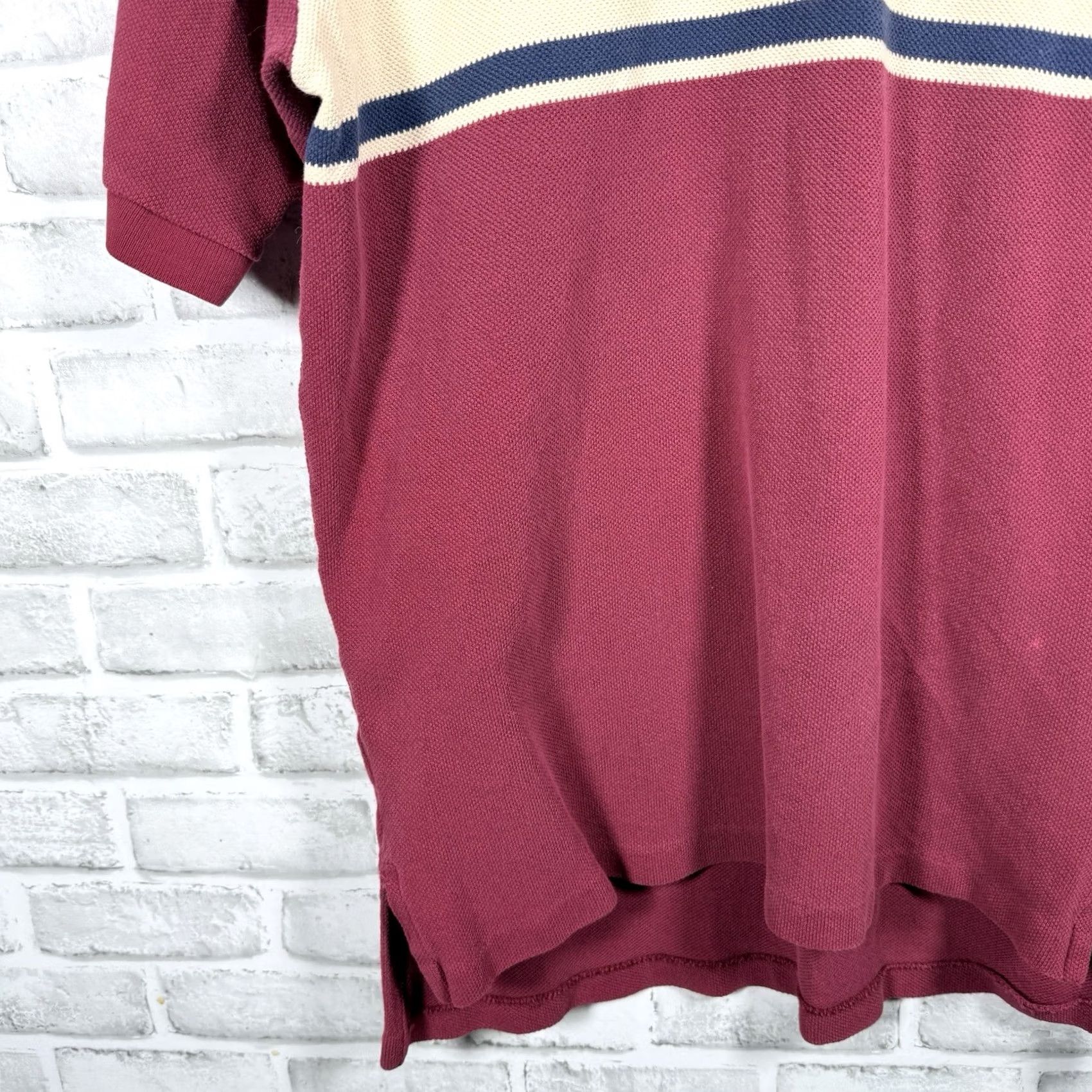 Polo Ralph Lauren Polo Ralph Lauren Polo Shirt Striped Maroon Casual Mens L Red Shirt Size US L / EU 52-54 / 3 - 3 Thumbnail