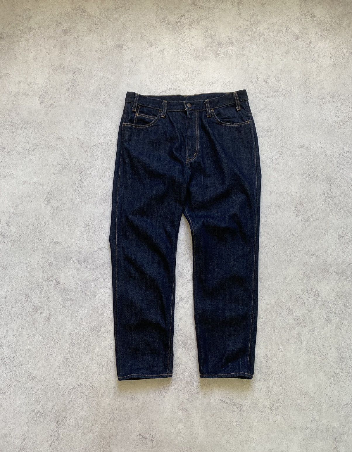 Unused Japanese Men’s Unused Denim Dark Blue Pants Size 3 Size US 32 / EU 48 - 1 Thumbnail