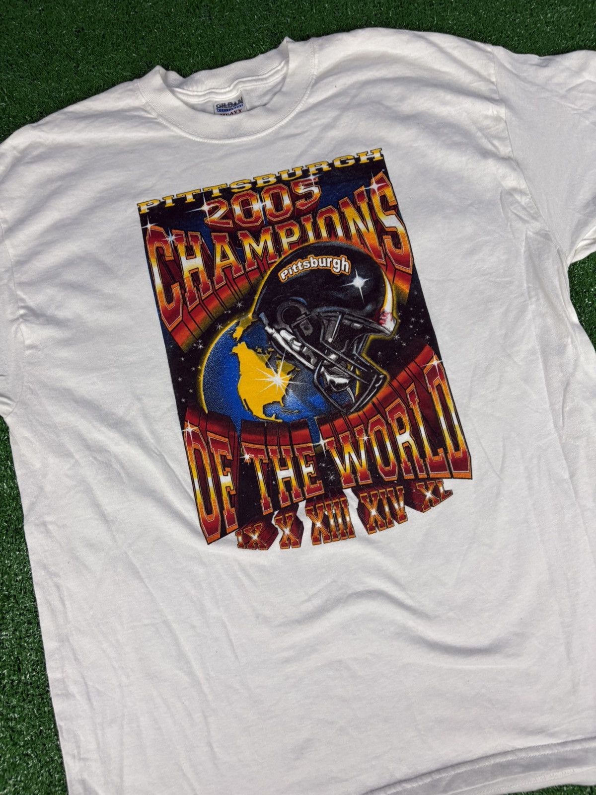 NFL × Vintage 2005 Super Bowl XXXIX Champions of the World T-shirt Size US XL / EU 56 / 4 - 3 Thumbnail