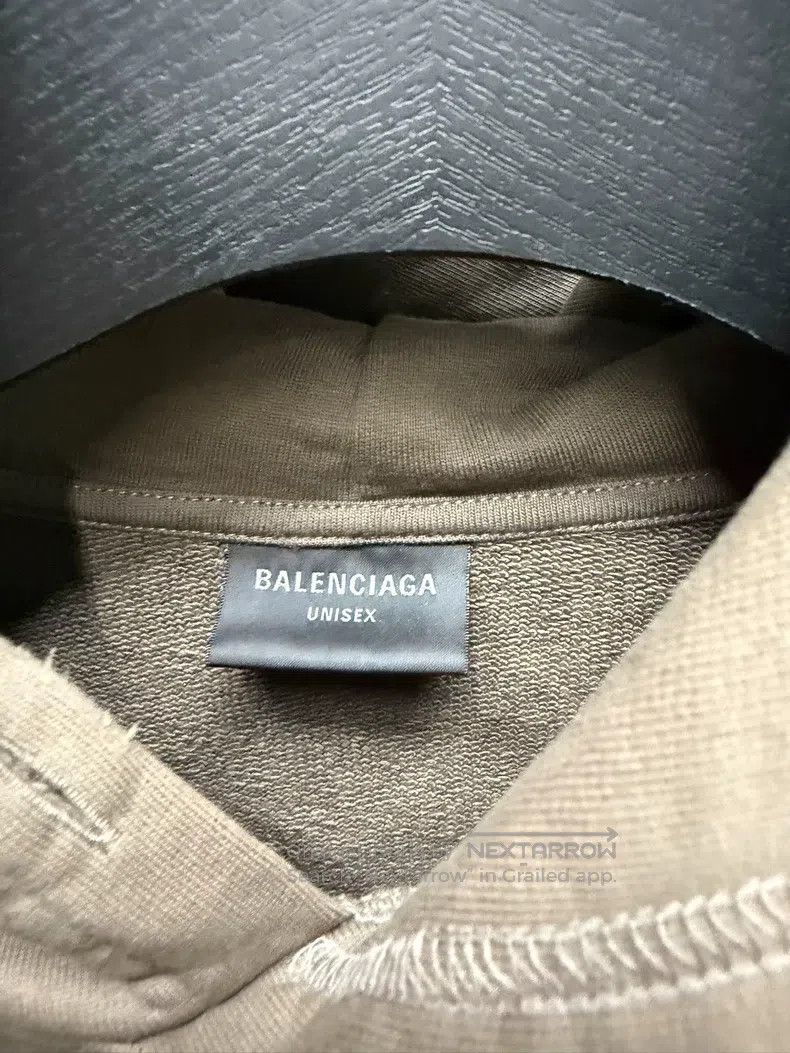 Balenciaga Balenciaga Khaki gray hooded sweatshirt Size US XXS / EU 40 - 5 Thumbnail