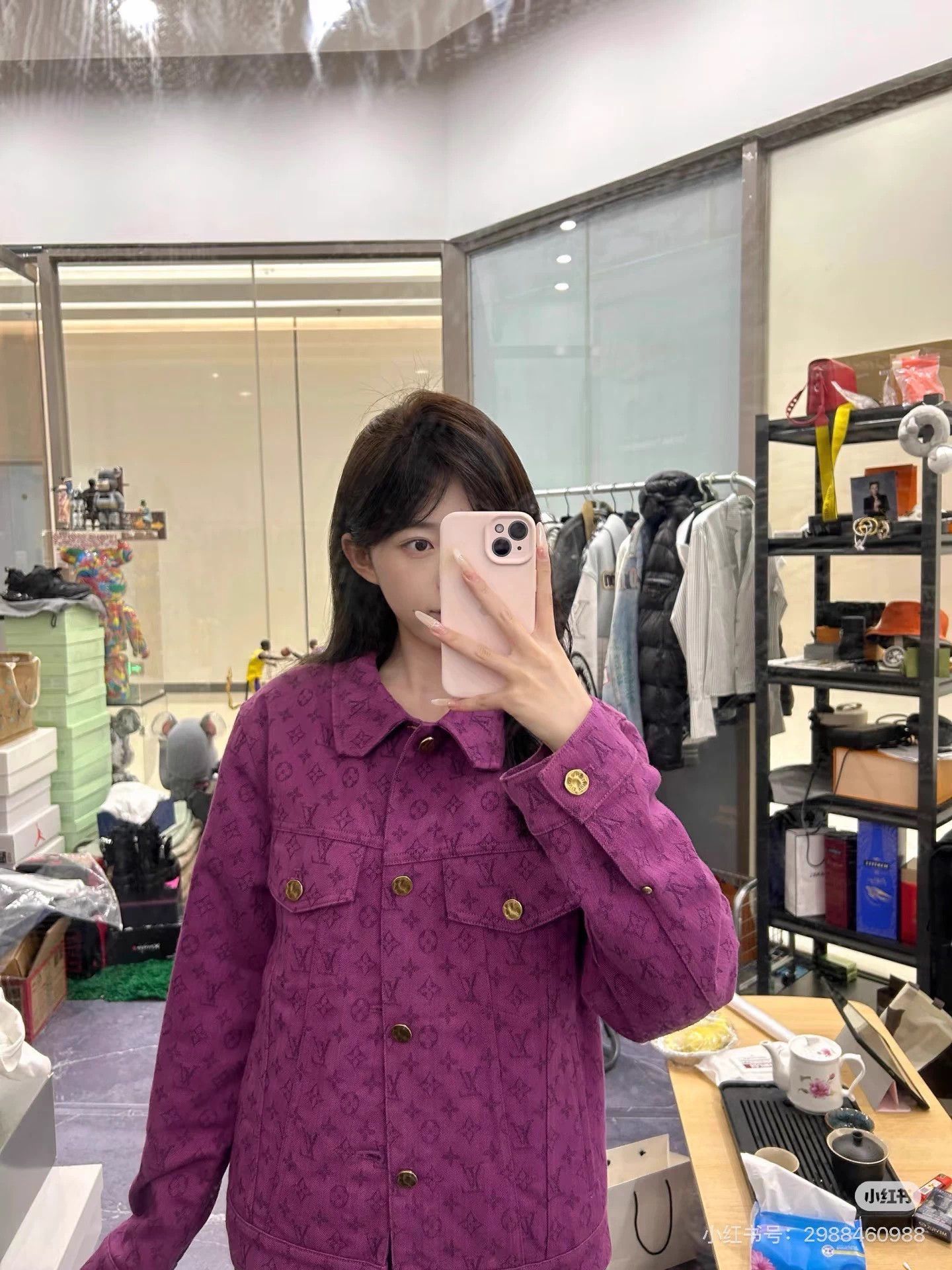 Louis Vuitton Lv Purple Logo Denim Jacket 98 New 44 Size M / US 6-8 / IT 42-44 - 8 Thumbnail