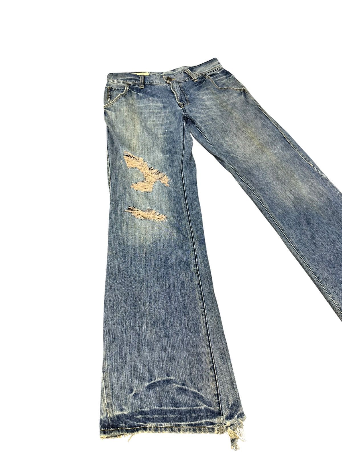 Japanese Brand Loose Jeans Rush Hour Distress Faded amiri dior homme 3🟦5 Size US 33 - 2 Thumbnail