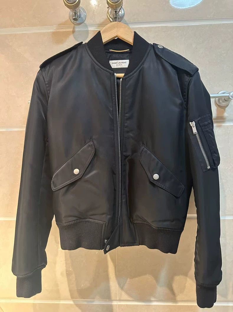 Saint Laurent Paris Black Long Sleeve Zip Jacket for Women
