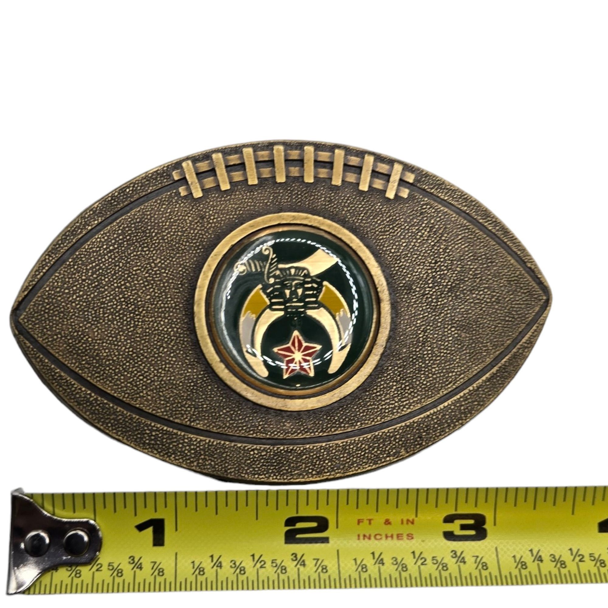 Vintage Vintage Shriners Masonic Football Belt Buckle Fraternal Orga Size ONE SIZE - 13 Thumbnail