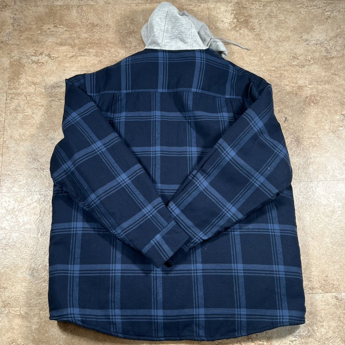 Wrangler Wrangler Plaid Flannel Quilted Lining Button Up Hoodie Size US XL / EU 56 / 4 - 2 Thumbnail