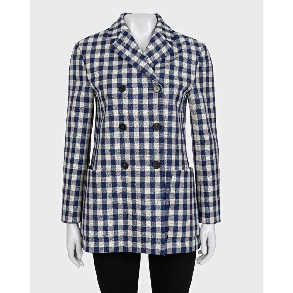 Dior NWOT Christian Dior Blue Wool Double-Breasted Jacket Sz. 42 Size M / US 6-8 / IT 42-44 - 1 Thumbnail