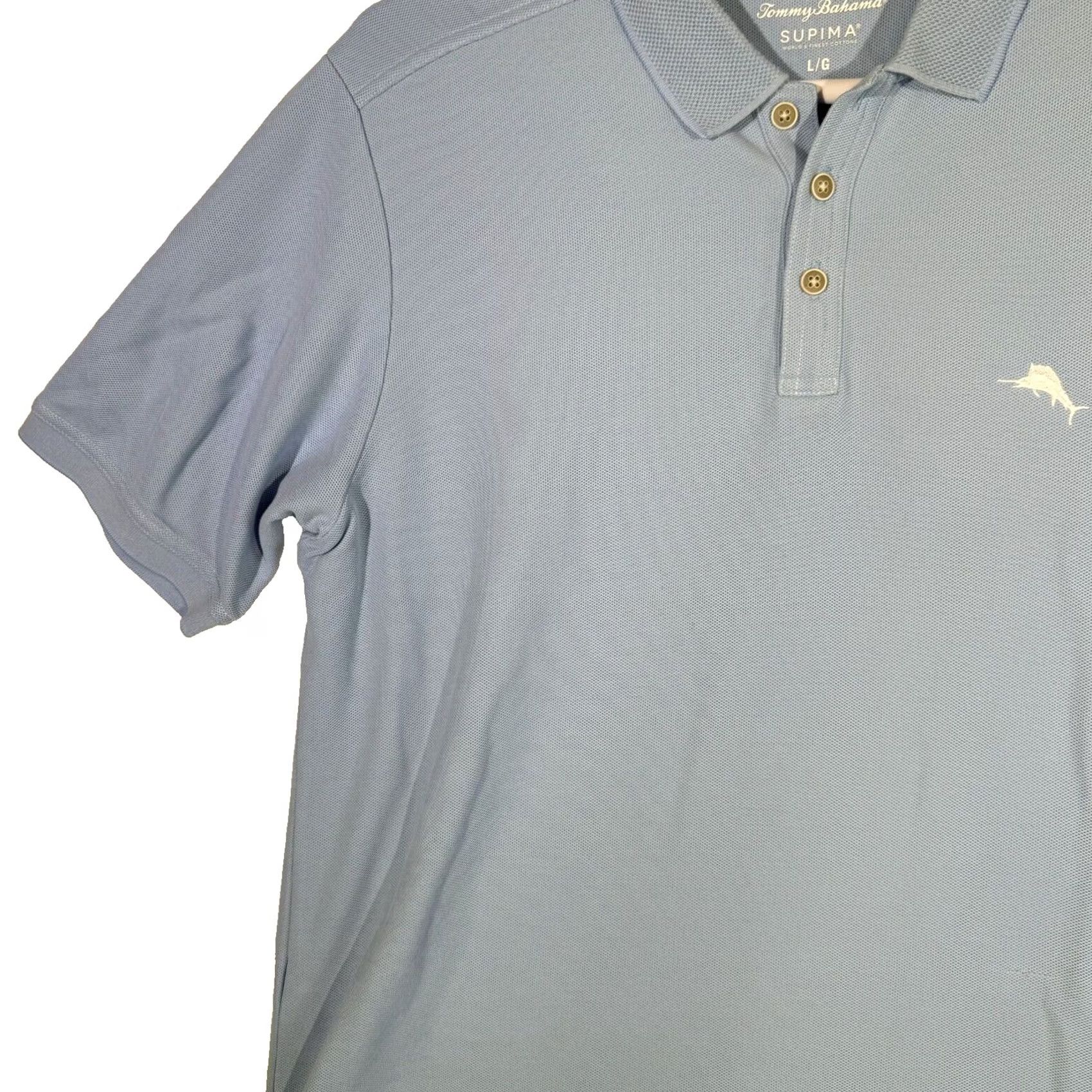 Tommy Bahama Tommy Bahama Polo Shirt Men Large Blue Supima Cotton Golf Performance Short Sleeve Shirt Size US L / EU 52-54 / 3 - 5 Thumbnail