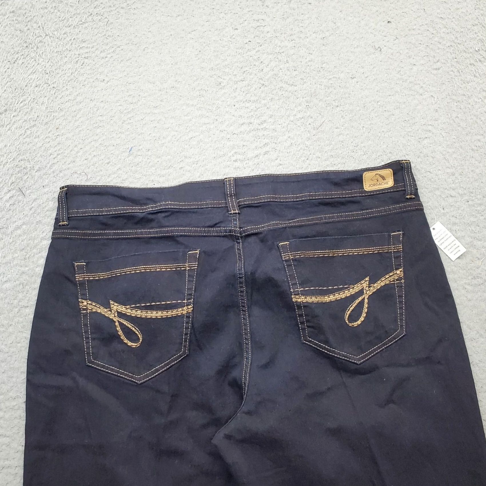 Jordache Jordache Skinny Jeans Womens Size 16 Navy Denim Contrast Stitch Low Rise Jeans Womens Size 16 Navy Denim Size 38" / US 16 / IT 52 - 8 Thumbnail