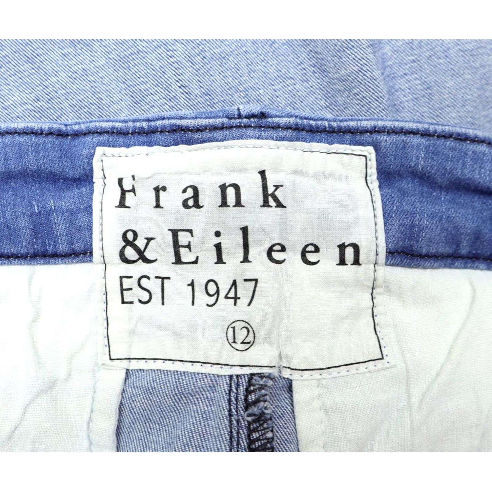 Frank & Eileen Frank & Eileen Jeans Cropped Women 12 Denim Blue Cotton Polyester Elastane Pockets Inseam 25" Rise 9.5" Regular Stretch Vintage No Size ONE SIZE - 4 Thumbnail