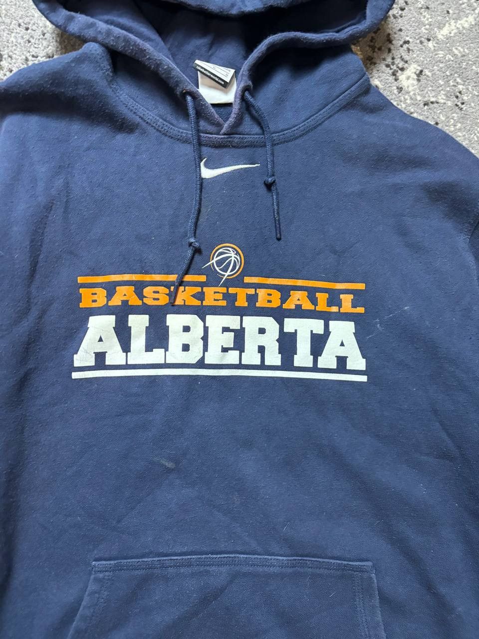 Nike × Vintage Vintage Y2K Nike Basketball Alberta Swoosh Hoodie Size US L / EU 52-54 / 3 - 3 Thumbnail