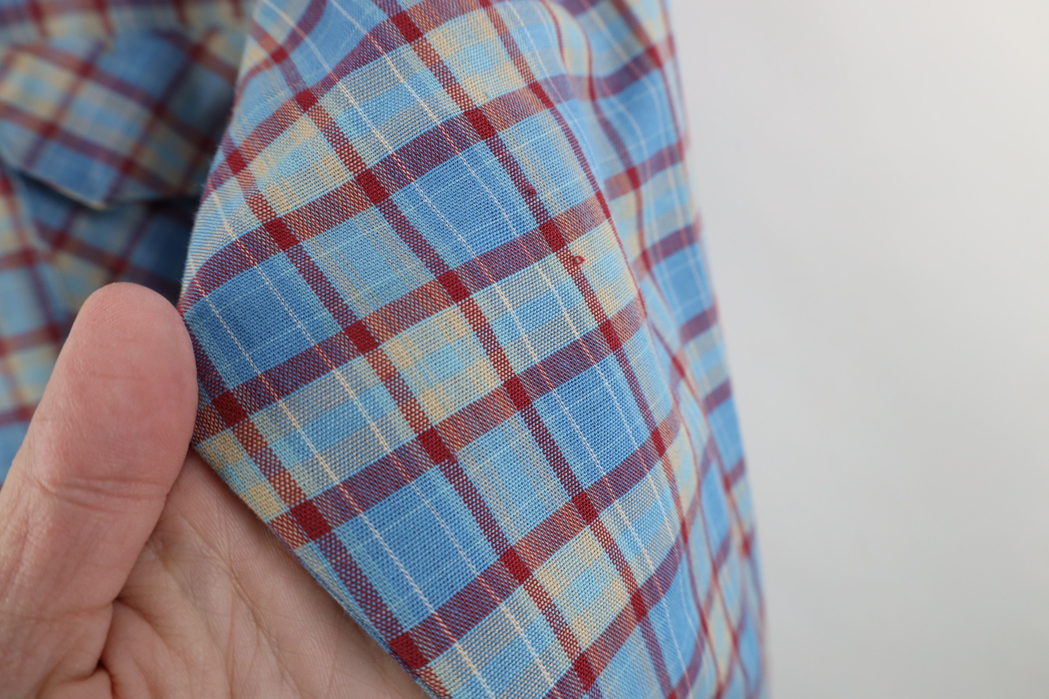 Vintage Vintage 70s Big Mac Knit Collared Button Shirt Plaid USA Size US M / EU 48-50 / 2 - 8 Thumbnail